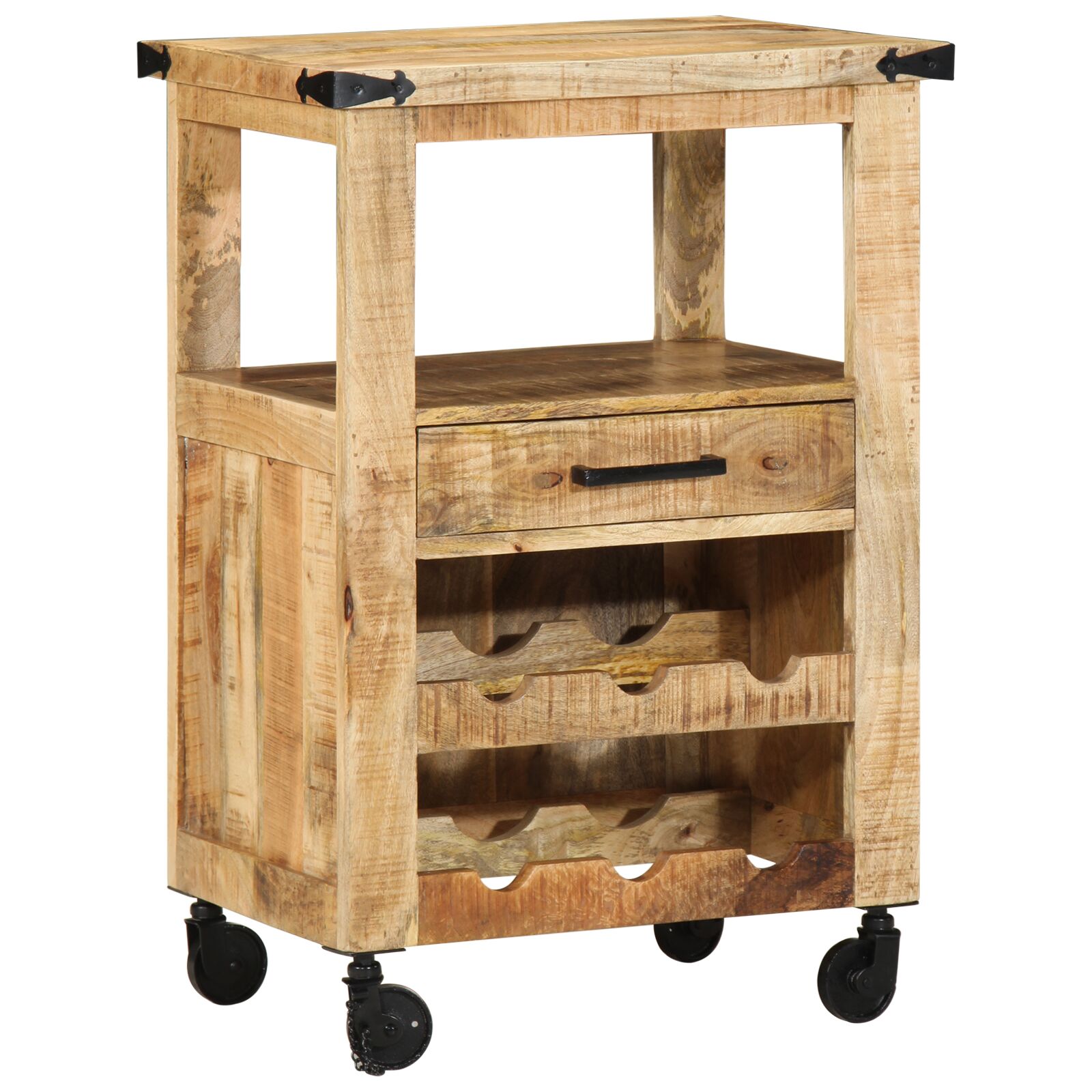 Küchenwagen 55x40x80 cm Massivholz Mango Küchenwagen 55x40x80 cm Massivholz Mango