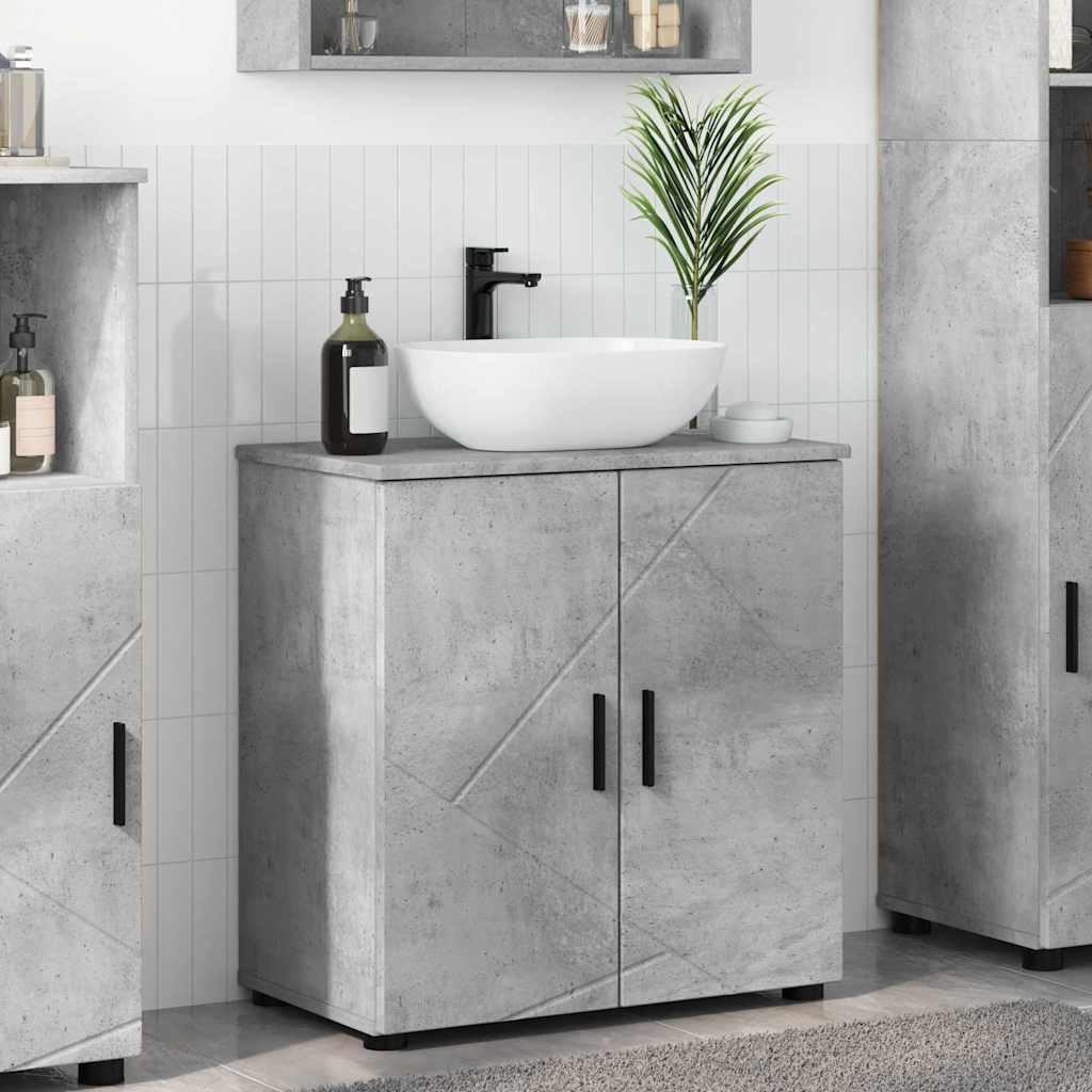 Badezimmer Schrank Betongrau 61 x 35 x 64 cm Holzwerkstoff