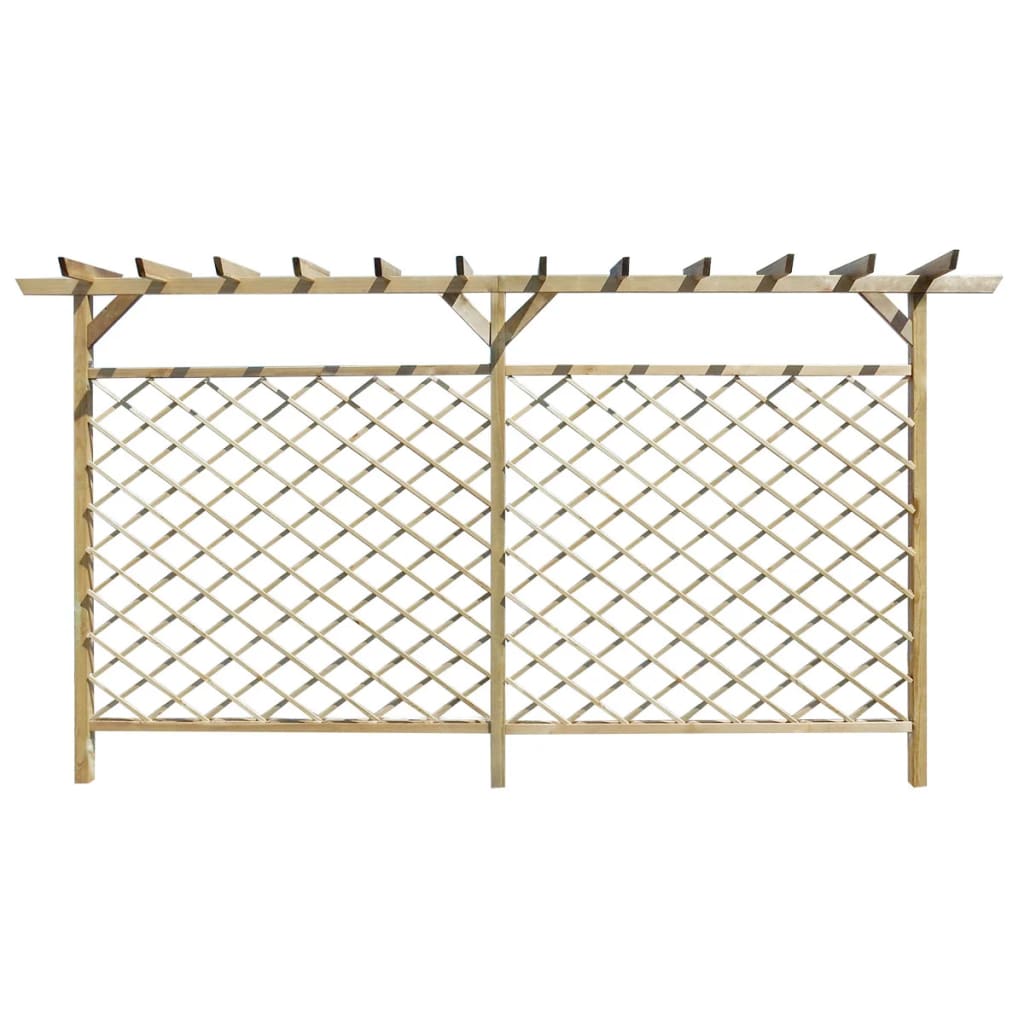 Garten-Gitterzaun mit Pergola-Oberteil Holz Garten-Gitterzaun mit Pergola-Oberteil Holz