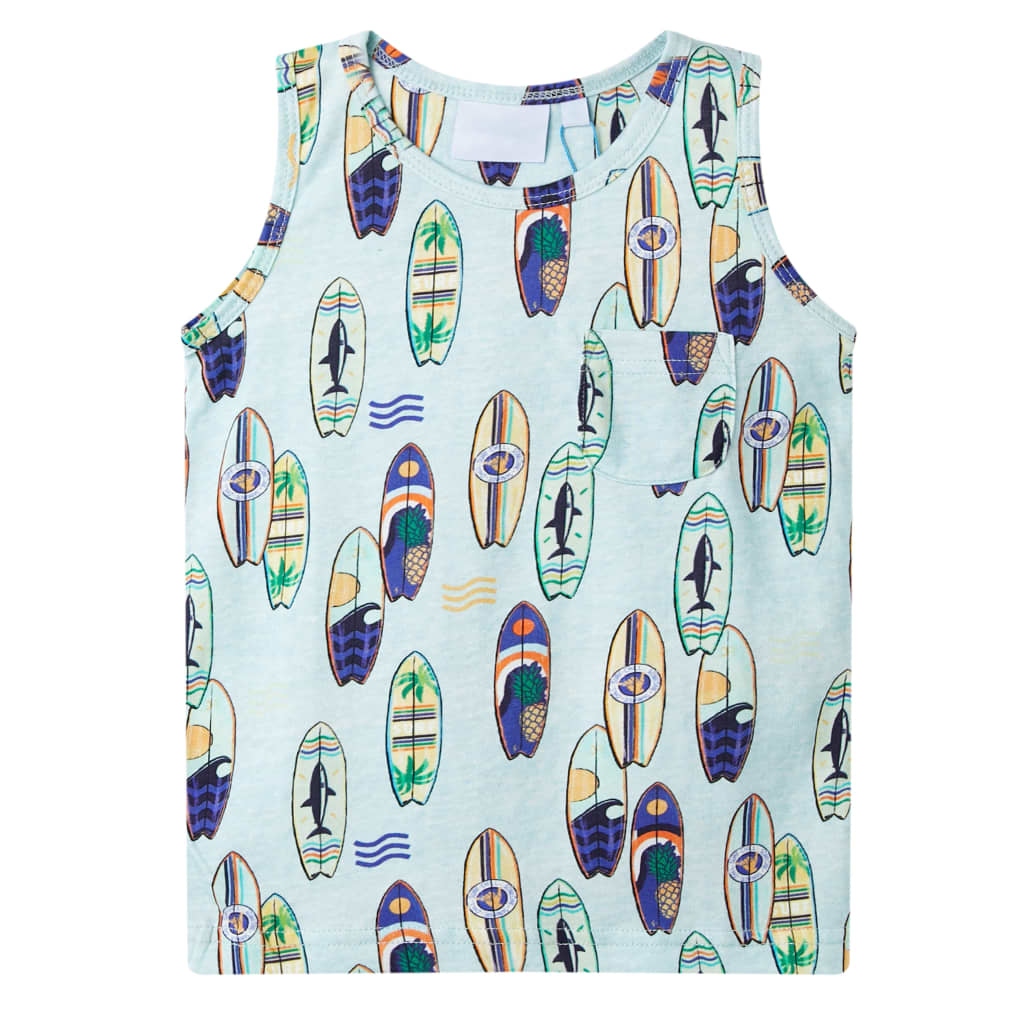 Kinder-Tanktop Hellblau Melange 92 Kinder-Tanktop Hellblau Melange 92