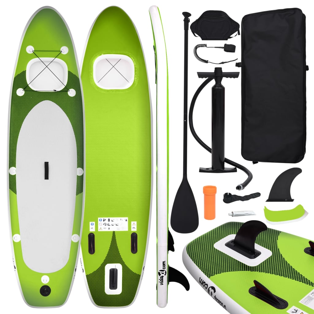SUP-Board-Set Aufblasbar Grün 300x76x10 cm SUP-Board-Set Aufblasbar Grün 300x76x10 cm