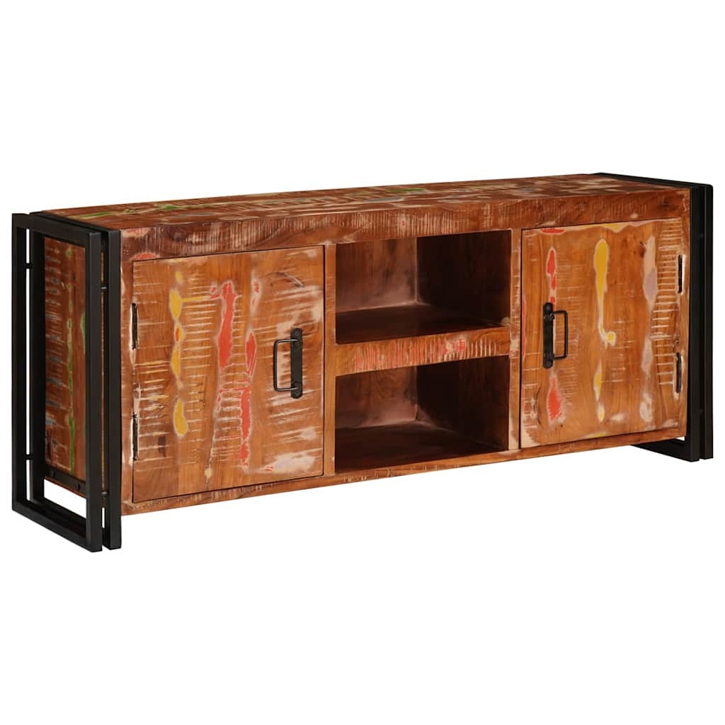 TV-Schränk Mehrfarbig 120 x 30 x 50 cm recyceltes Massivholz TV-Schränk Mehrfarbig 120 x 30 x 50 cm recyceltes Massivholz