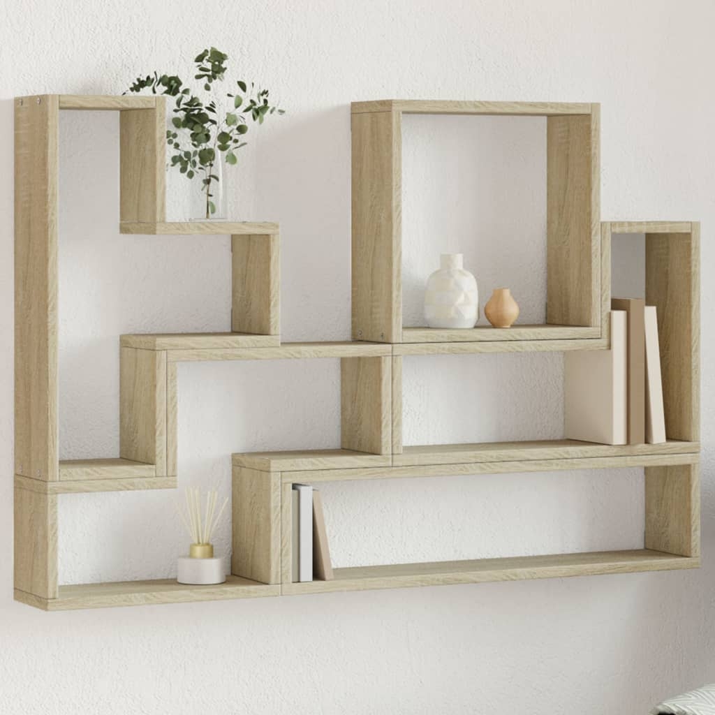 Wandregal Sonoma-Eiche 96x12x64 cm Holzwerkstoff Wandregal Sonoma-Eiche 96x12x64 cm Holzwerkstoff