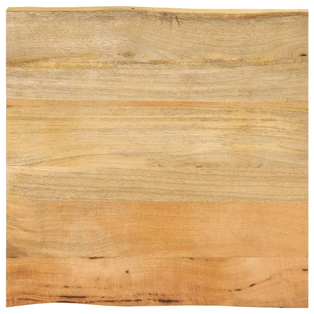 Tischplatte mit Baumkante 40x40x2,5 cm Massivholz Mango Tischplatte mit Baumkante 40x40x2,5 cm Massivholz Mango