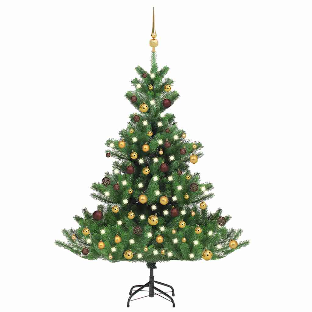 Künstlicher Weihnachtsbaum Nordmann LED & Kugeln Grün 120 cm Künstlicher Weihnachtsbaum Nordmann LED & Kugeln Grün 120 cm
