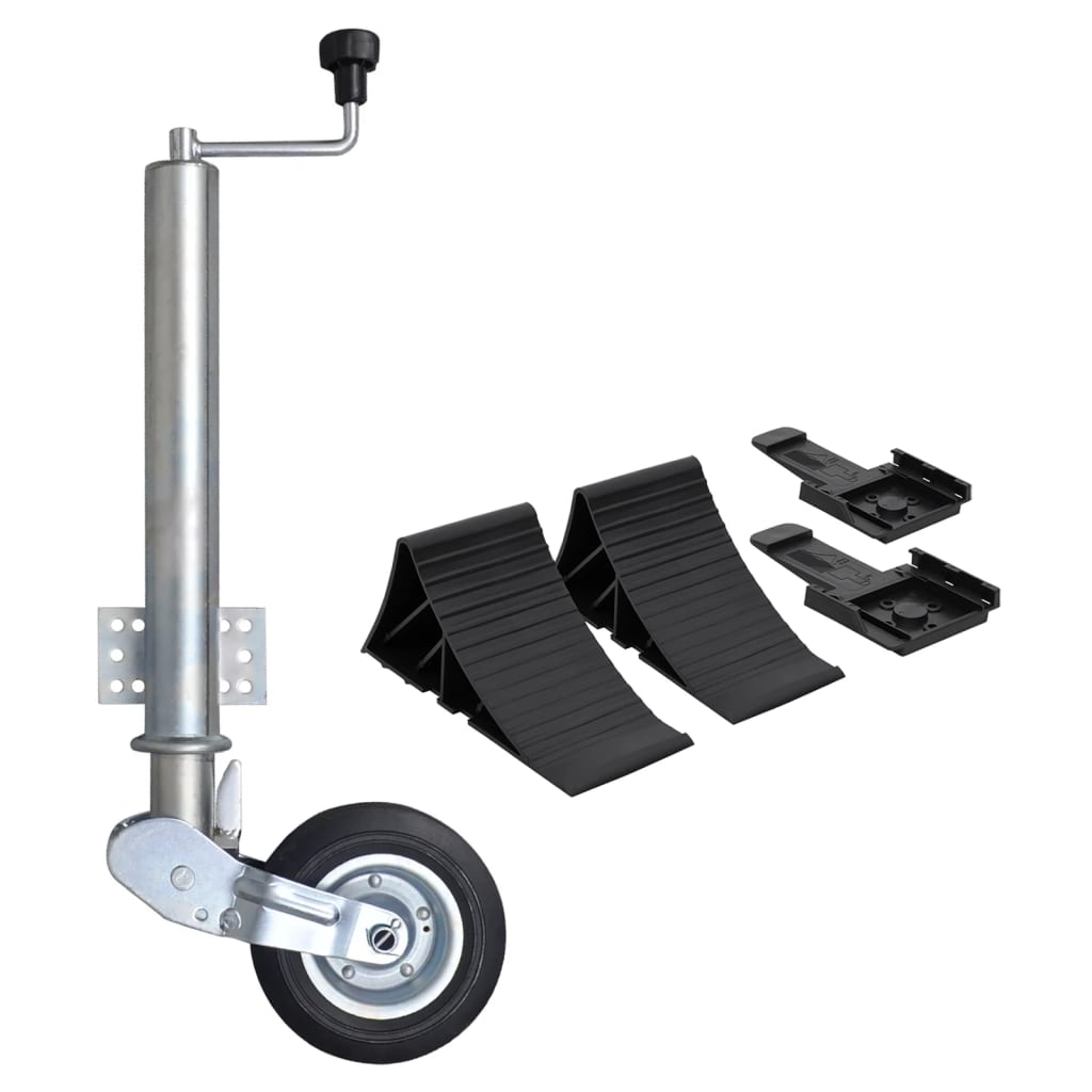 Stützrad Klappbar 60 mm mit Unterlegkeilen Stützrad Klappbar 60 mm mit Unterlegkeilen