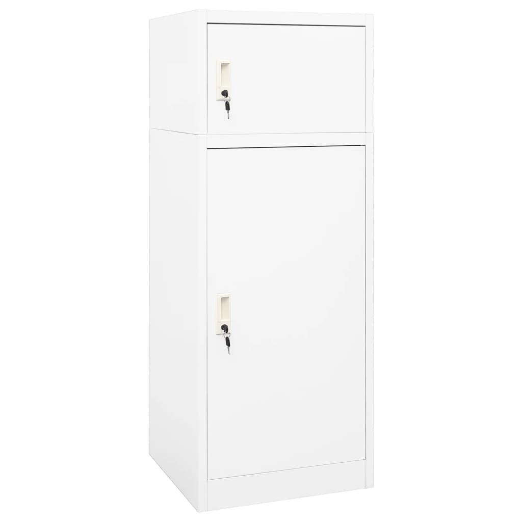 Sattelschrank Weiß 53x53x140 cm Stahl Sattelschrank Weiß 53x53x140 cm Stahl