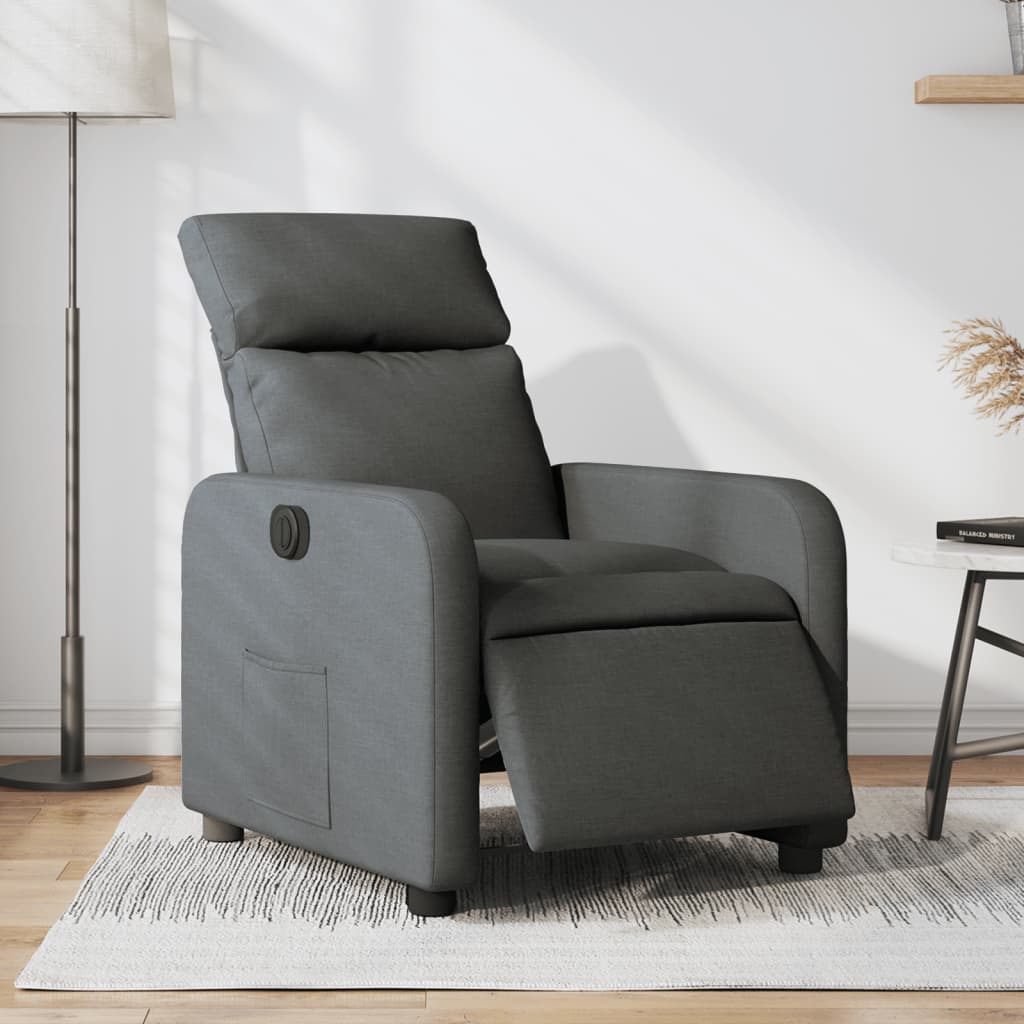 Relaxsessel Elektrisch Dunkelgrau Stoff Relaxsessel Elektrisch Dunkelgrau Stoff