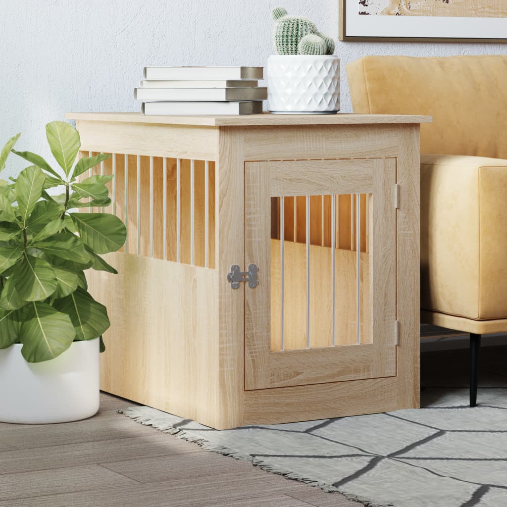 Hundekäfig im Möbelstil Sonoma-Eiche 55x75x65 cm Holzwerkstoff Hundekäfig im Möbelstil Sonoma-Eiche 55x75x65 cm Holzwerkstoff