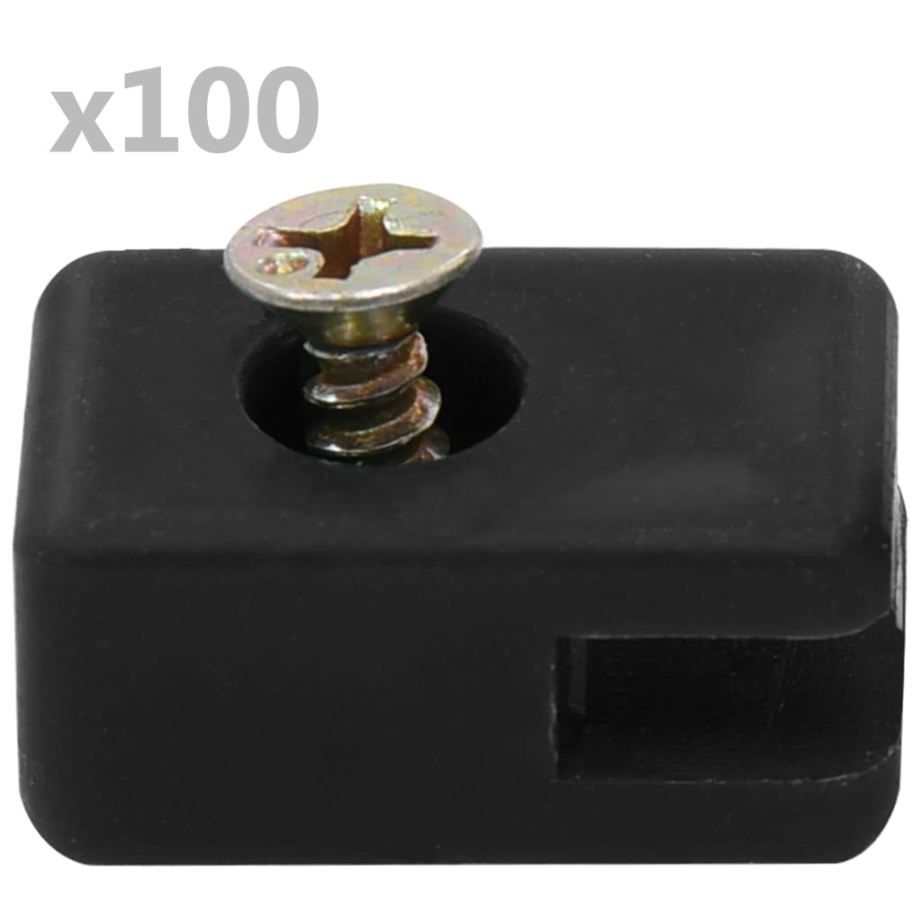 Spanndrahthalter mit Schraube 100 Sets Anthrazit Spanndrahthalter mit Schraube 100 Sets Anthrazit