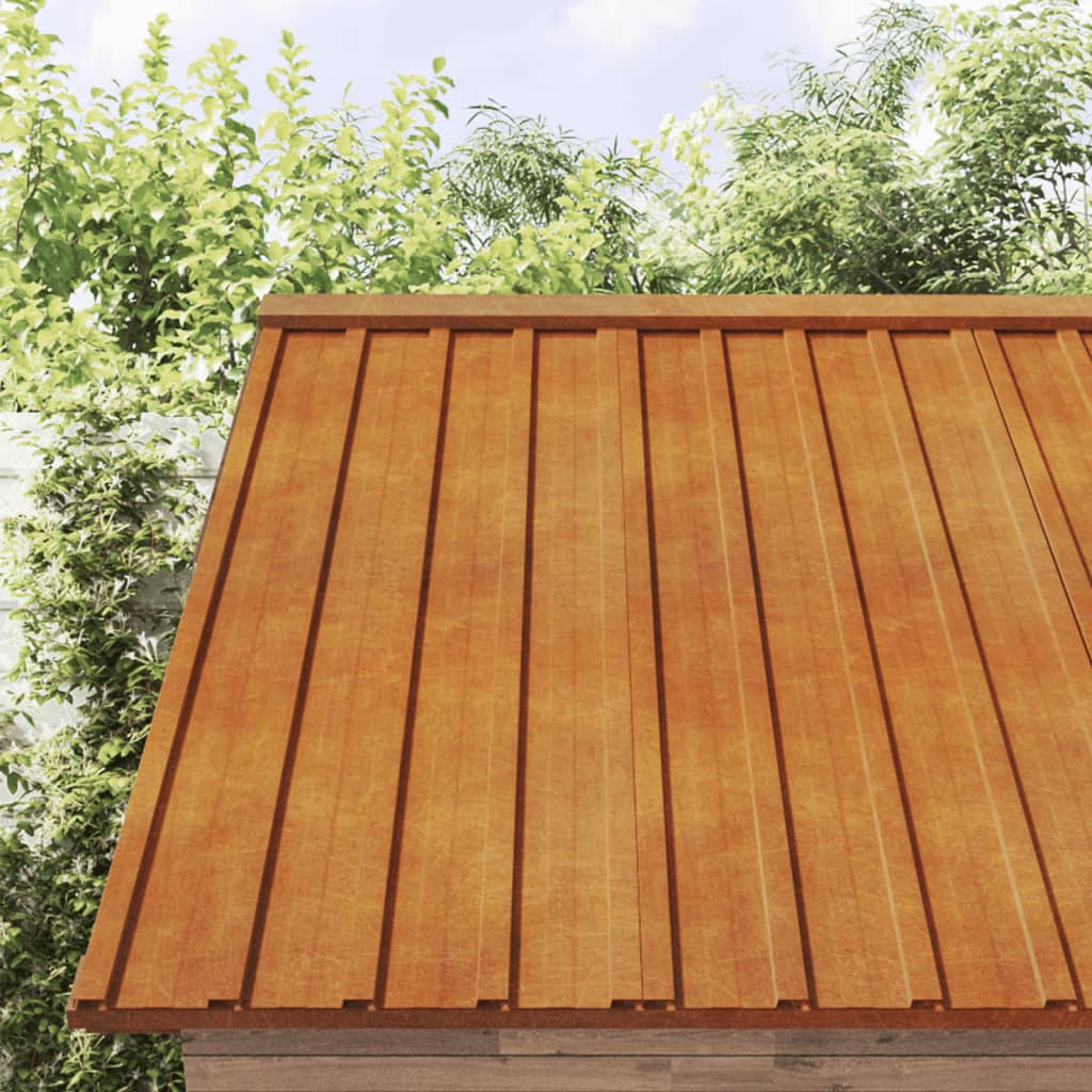 Dachplatten 12 Stk. Rostig 80x44 cm Cortenstahl Dachplatten 12 Stk. Rostig 80x44 cm Cortenstahl