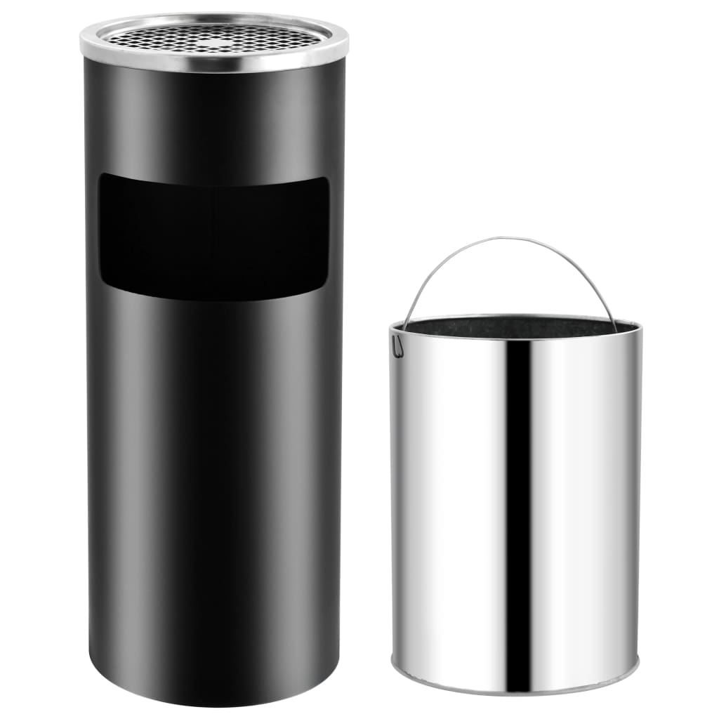 Standaschenbecher 30 L Stahl Schwarz Standaschenbecher 30 L Stahl Schwarz