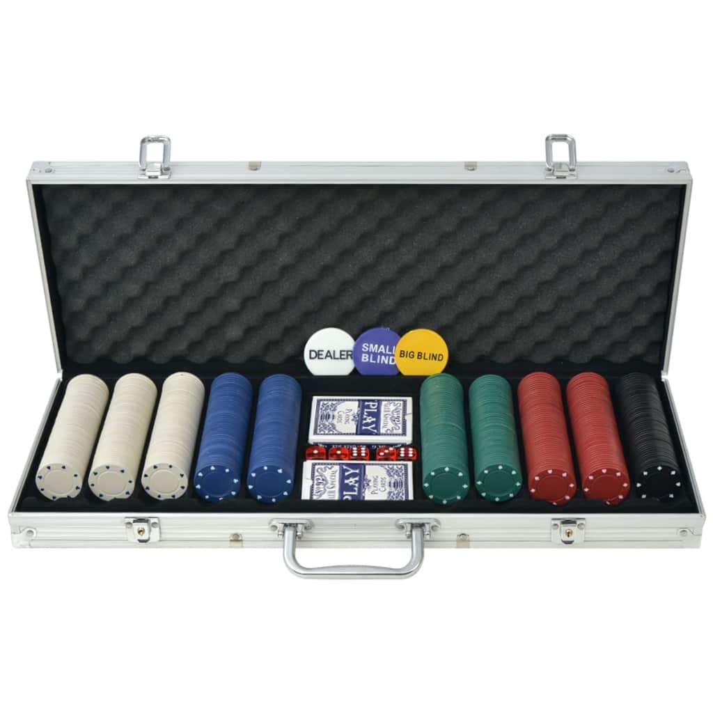 Poker Set mit 500 Chips Aluminium Poker Set mit 500 Chips Aluminium