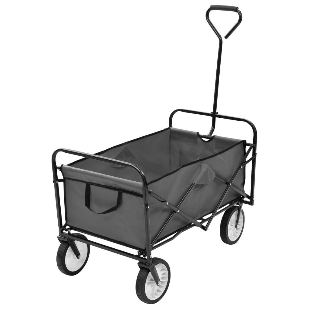 Klappbarer Handwagen Stahl Grau Klappbarer Handwagen Stahl Grau