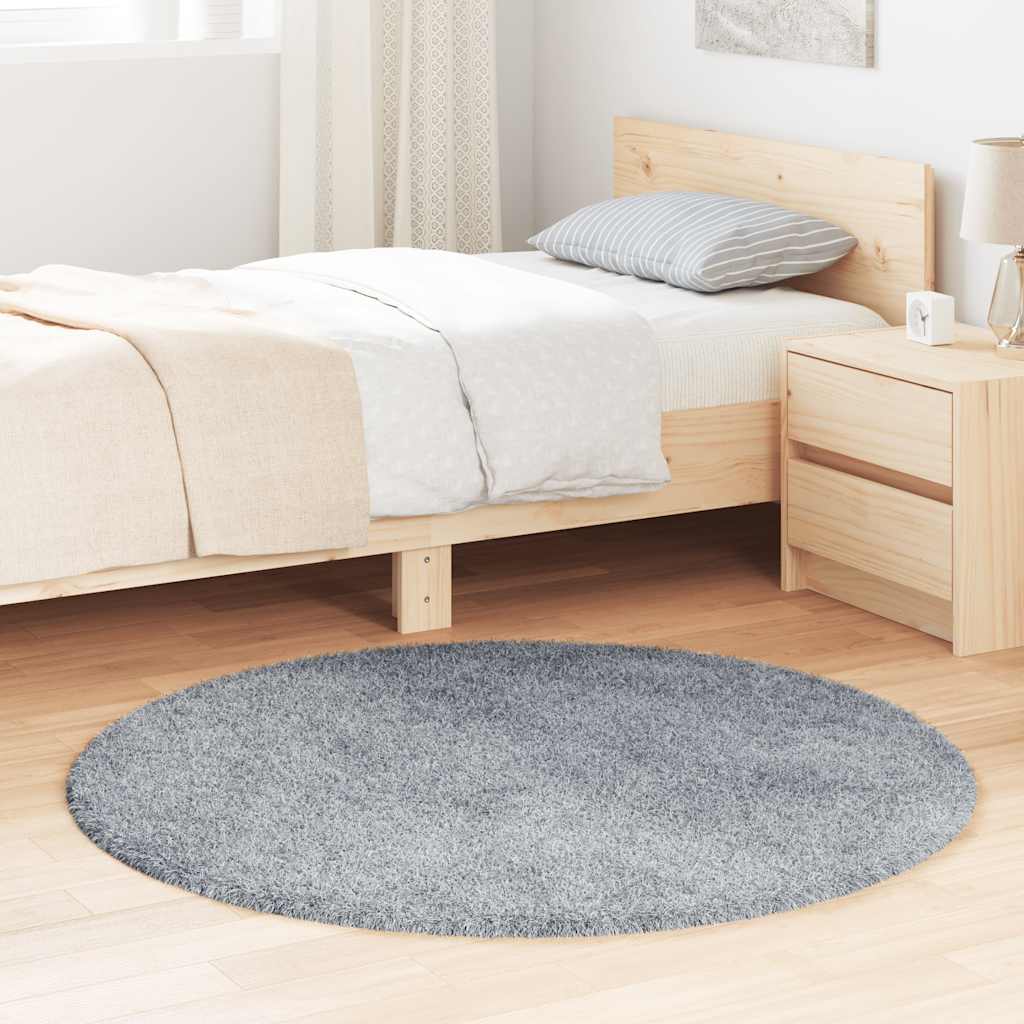 Teppich Shaggy Hochflor NAVARRA Silbergrau 120x120 cm Polyester Teppich Shaggy Hochflor NAVARRA Silbergrau 120x120 cm Polyester