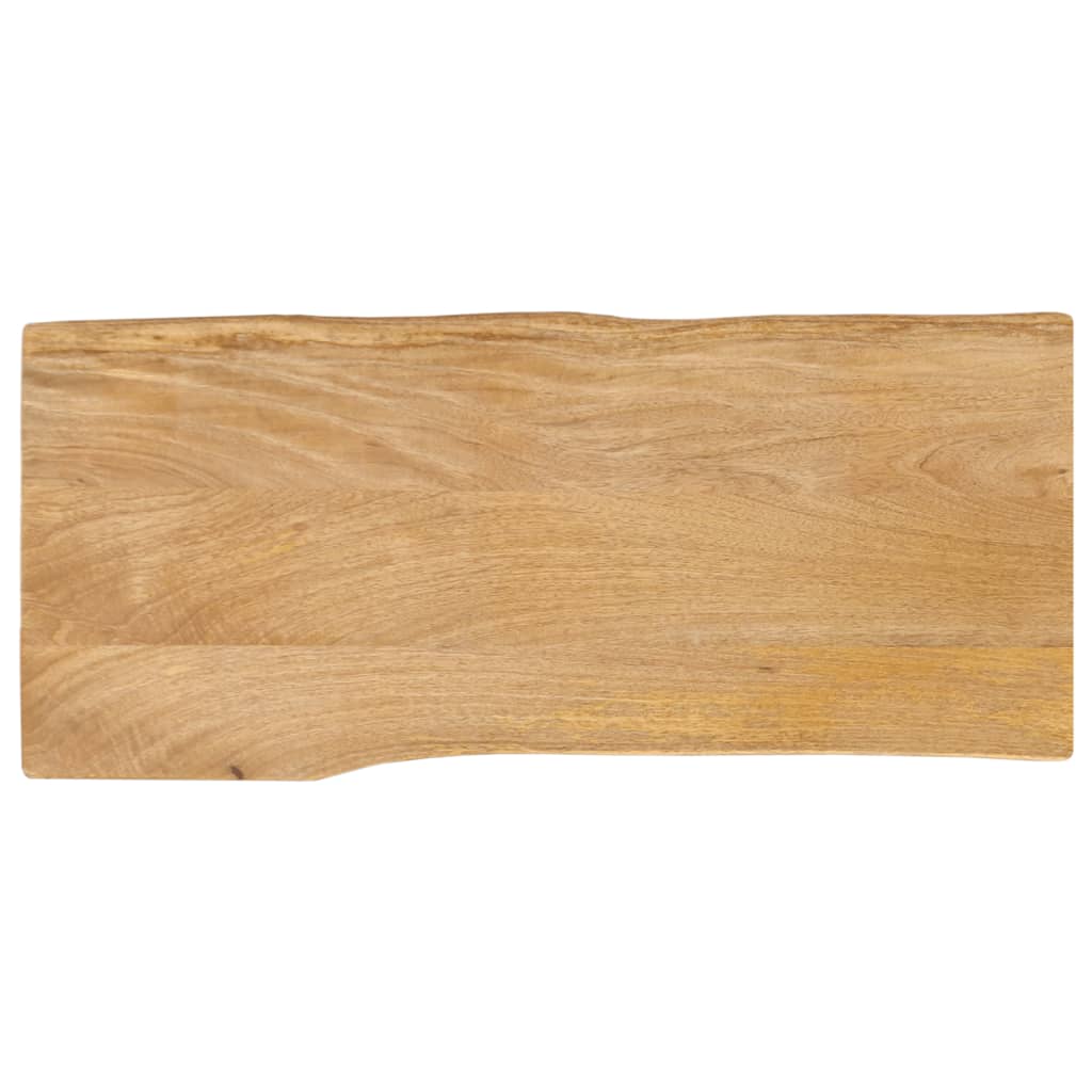 Tischplatte mit Baumkante 90x40x2,5 cm Massivholz Mango Tischplatte mit Baumkante 90x40x2,5 cm Massivholz Mango