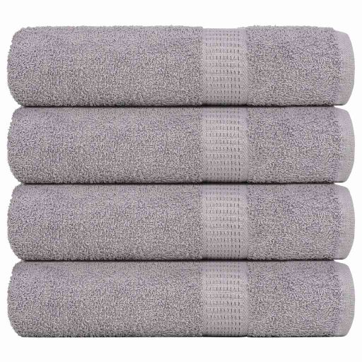 Handtücher 4 Stk. Grau 50x100 cm 360 g/m² 100% Baumwolle Handtücher 4 Stk. Grau 50x100 cm 360 g/m² 100% Baumwolle