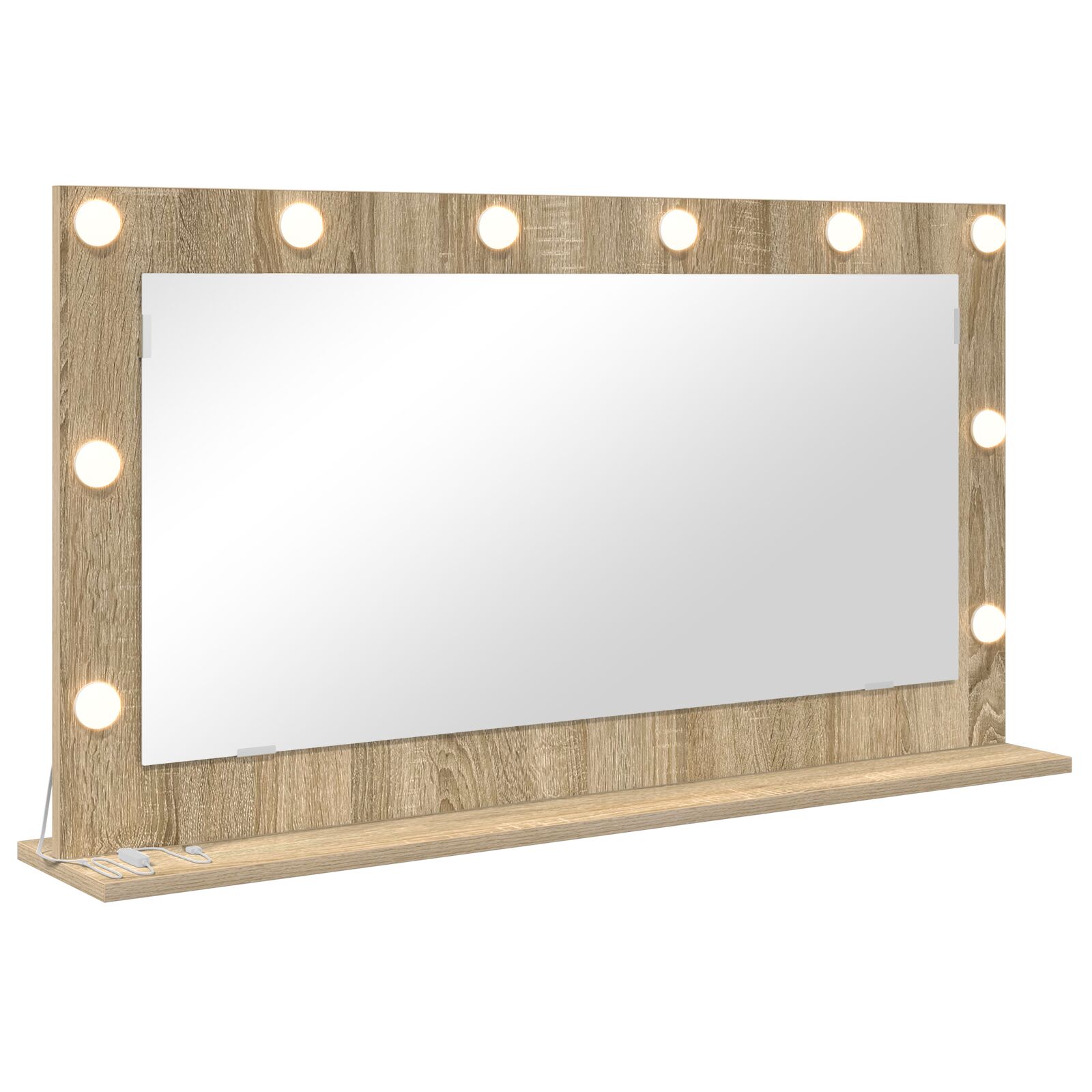 Kosmetikspiegel Sonoma Eiche MDF, Glas 100 x 55 x 18 cm Kosmetikspiegel Sonoma Eiche MDF, Glas 100 x 55 x 18 cm