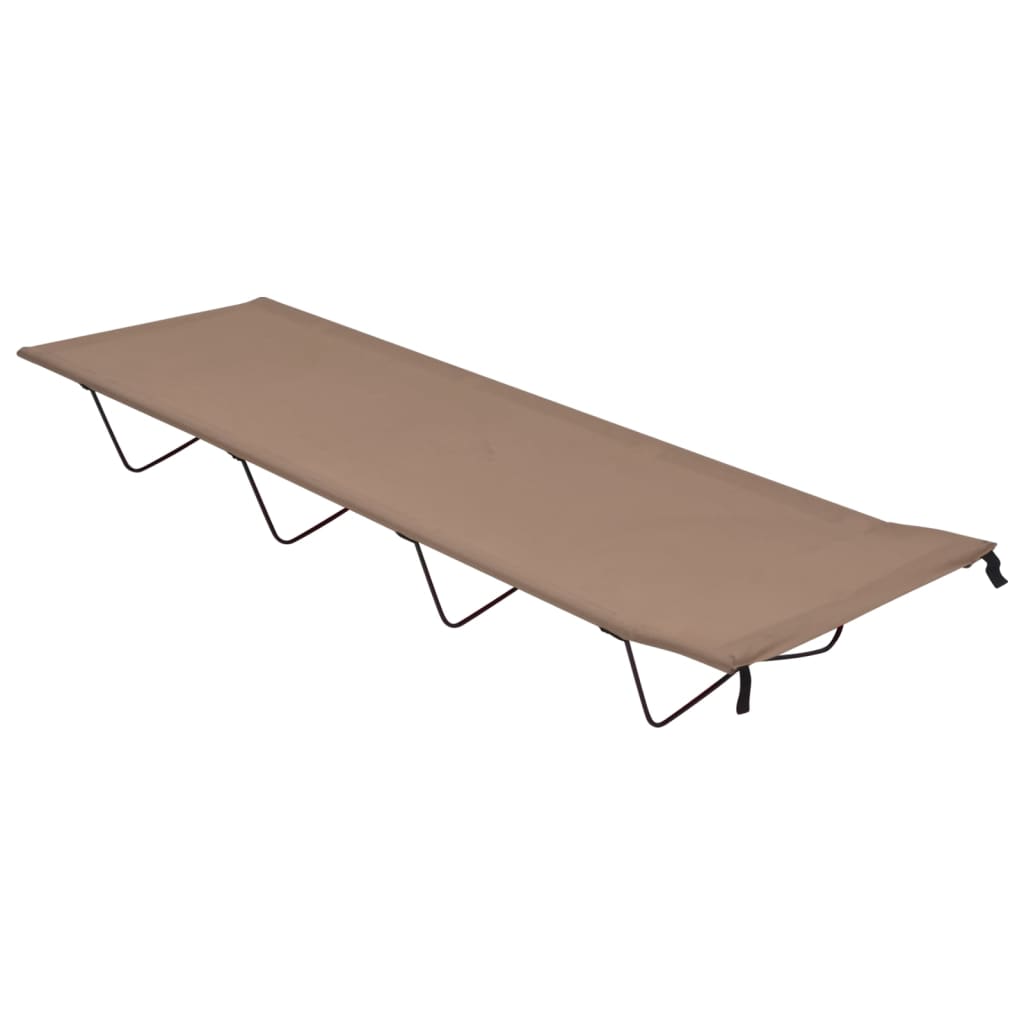 Campingbett 180x60x19 cm Oxford-Gewebe und Stahl Taupe Campingbett 180x60x19 cm Oxford-Gewebe und Stahl Taupe