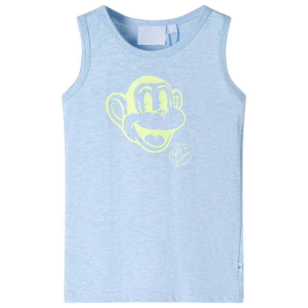 Kinder-Tanktop Hellblau Melange 104 Kinder-Tanktop Hellblau Melange 104