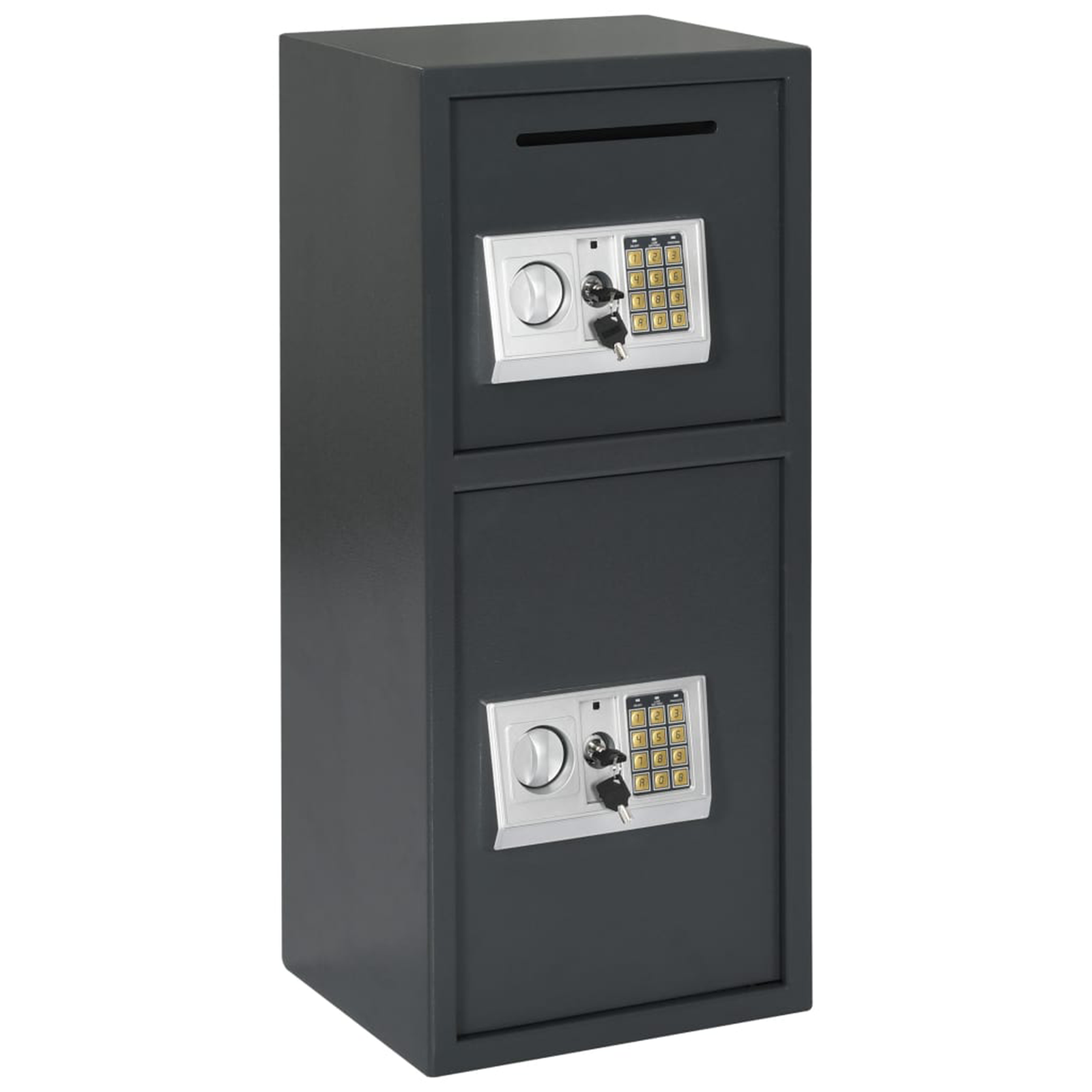 Elektronischer Digitaler Safe Dunkelgrau 35x31x80 cm Stahl Elektronischer Digitaler Safe Dunkelgrau 35x31x80 cm Stahl