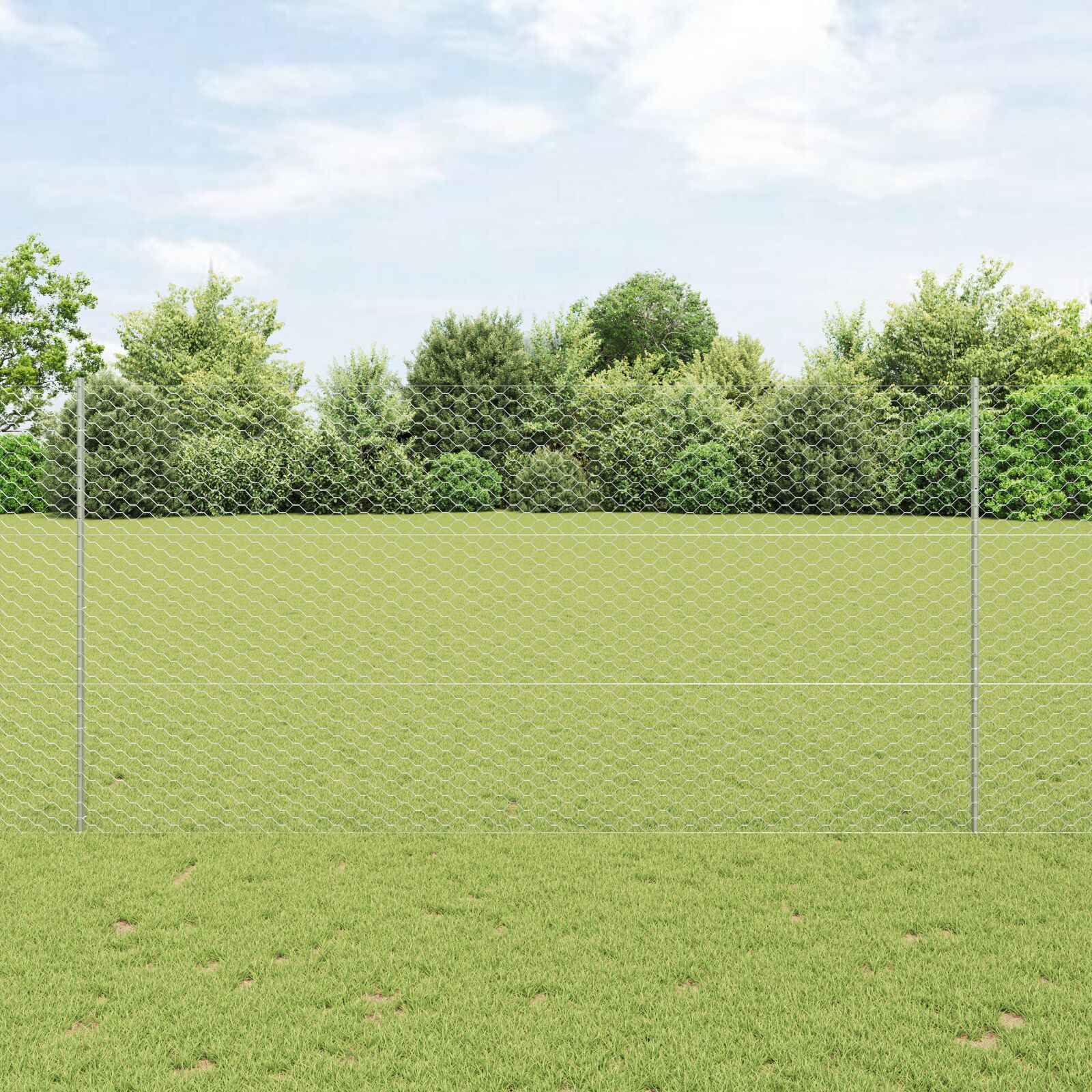 Verzinktes Gartenzaun Set Set aus 2 Verzinkter Stahl Robust