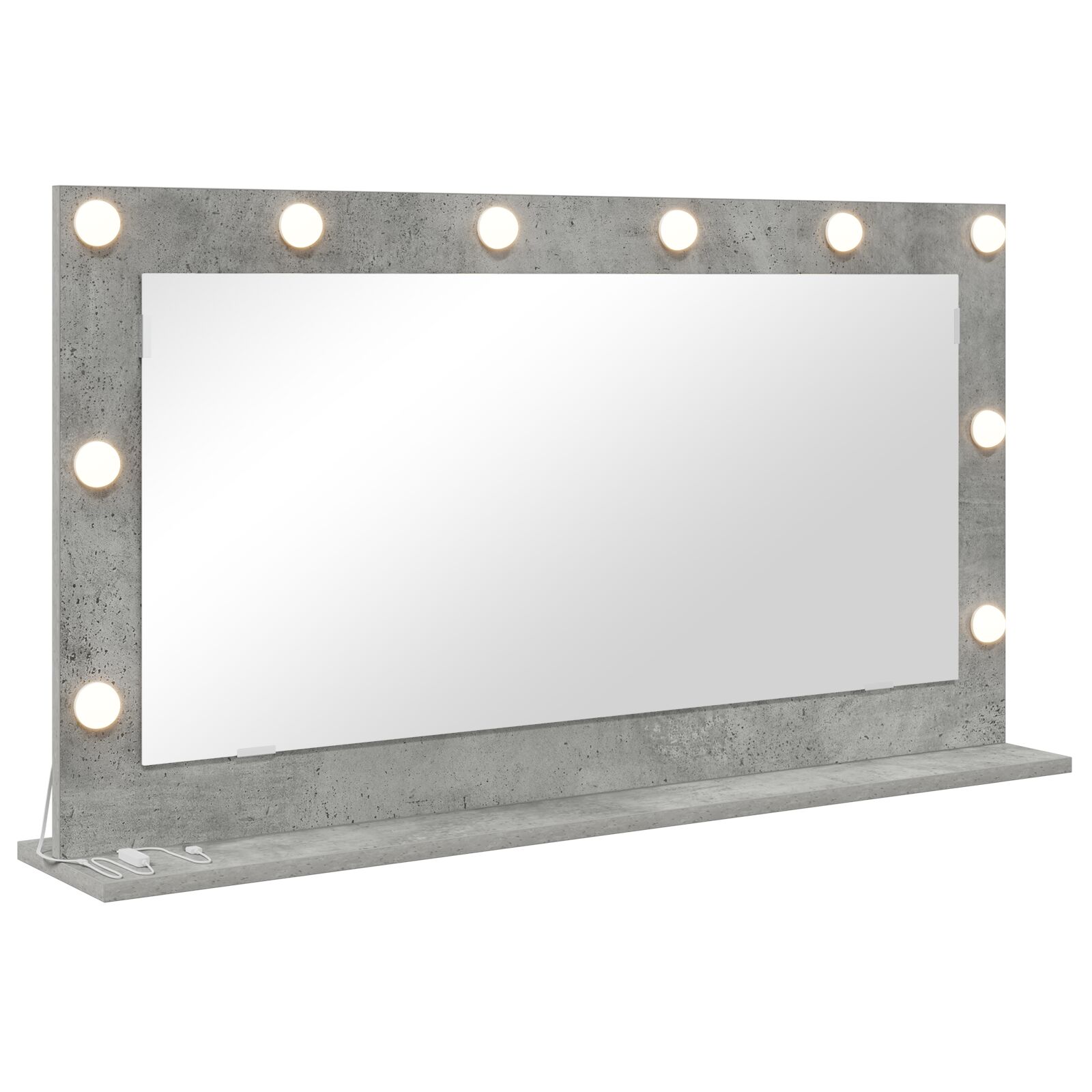 Kosmetikspiegel Beton grau Beton 100 x 55 x 18 cm Spiegel Kosmetikspiegel Beton grau Beton 100 x 55 x 18 cm Spiegel