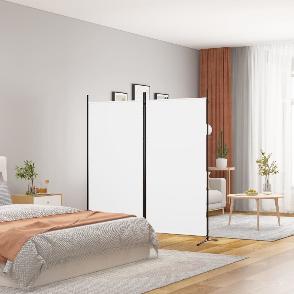 2-tlg. Paravent Weiß 175x180 cm Stoff 2-tlg. Paravent Weiß 175x180 cm Stoff