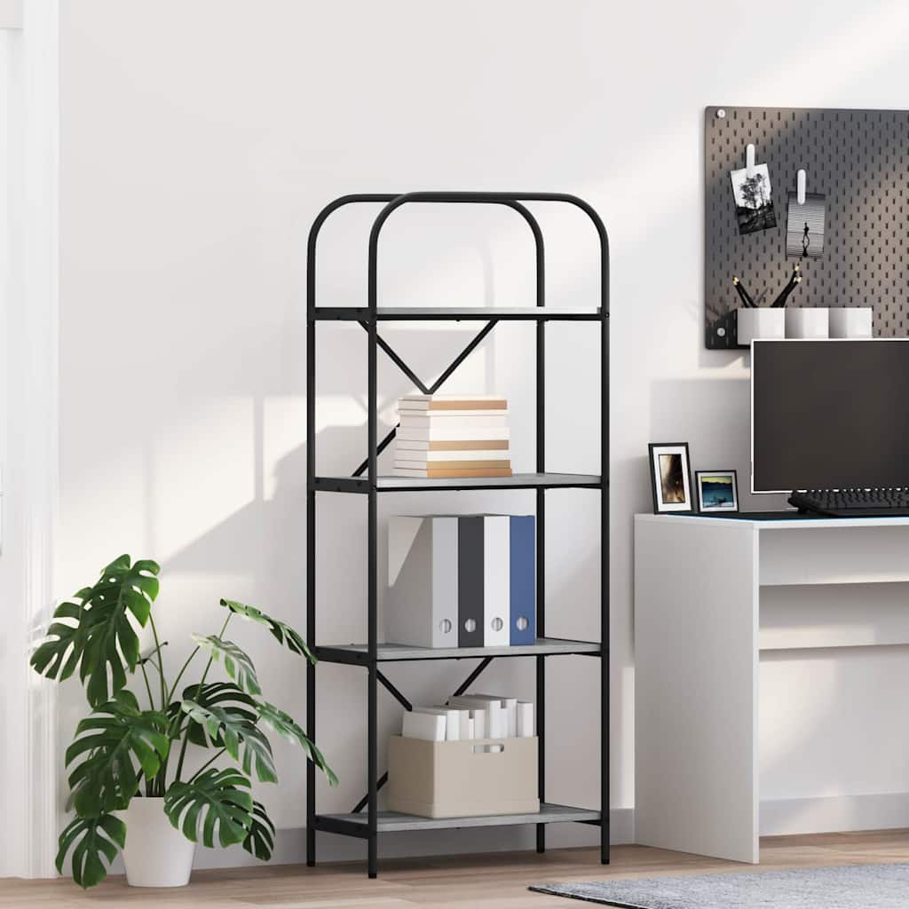 Regal Grau Sonoma 60 x 30 x 146 cm Holzwerkstoff