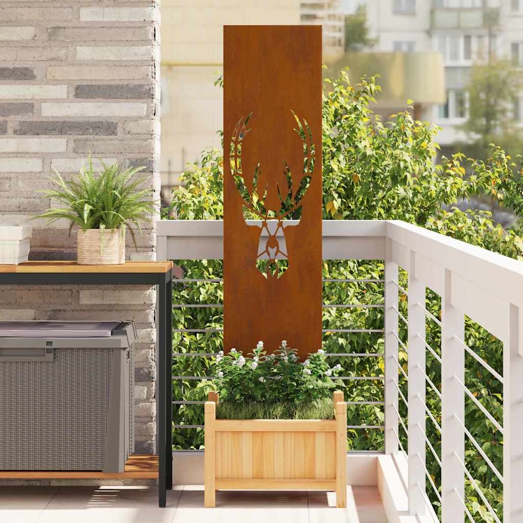 Garten dekoratives Panel Rostig 32 x 140 cm Wetterstahl Garten dekoratives Panel Rostig 32 x 140 cm Wetterstahl