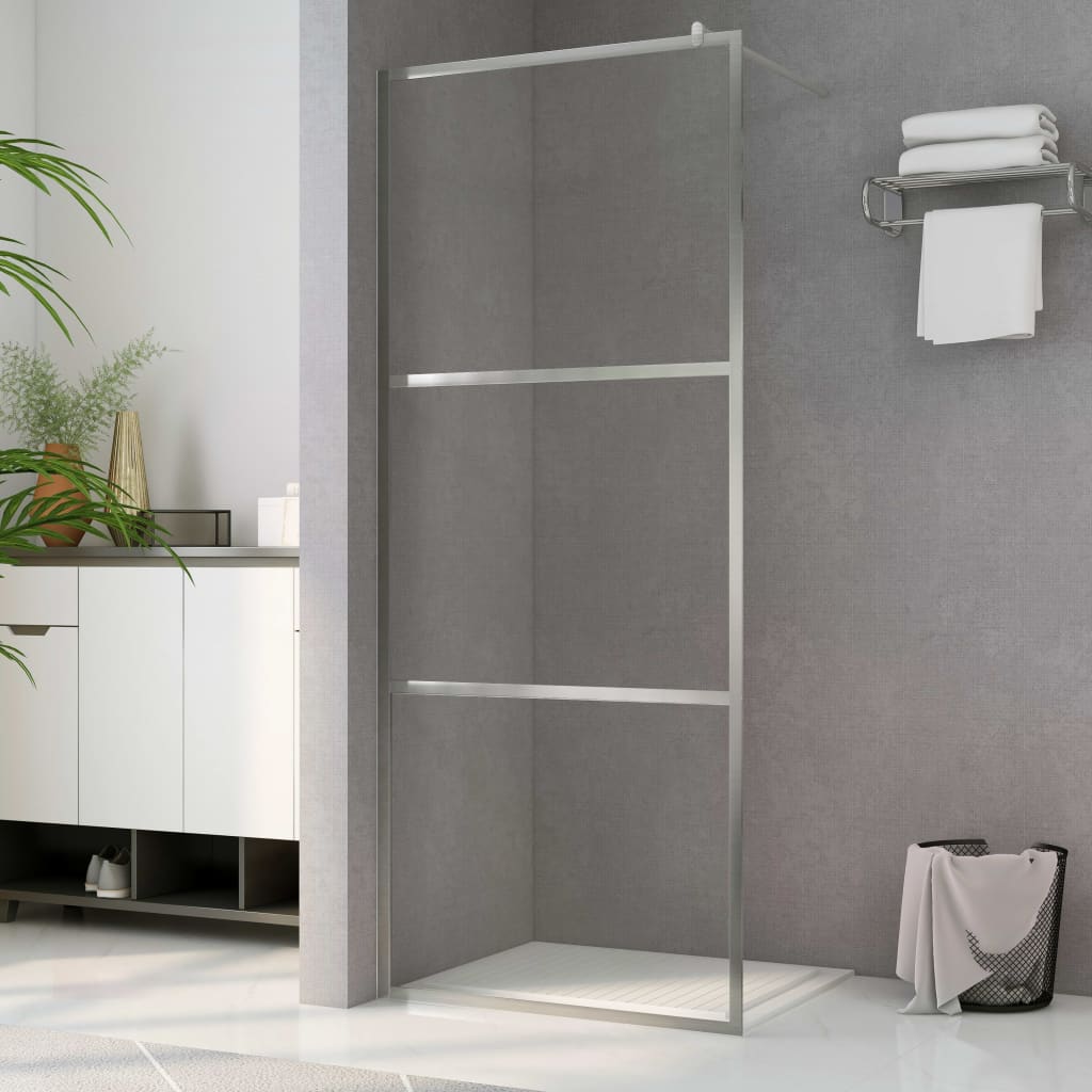 Duschwand für Begehbare Dusche mit Klarem ESG-Glas 80x195 cm Duschwand für Begehbare Dusche mit Klarem ESG-Glas 80x195 cm