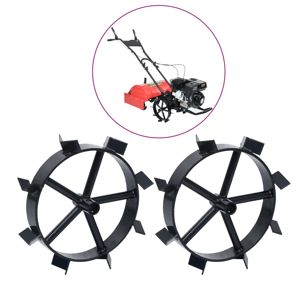 Metallräder für 6,5 PS Benzin-Gartenfräse 2 Stk. Metallräder für 6,5 PS Benzin-Gartenfräse 2 Stk.