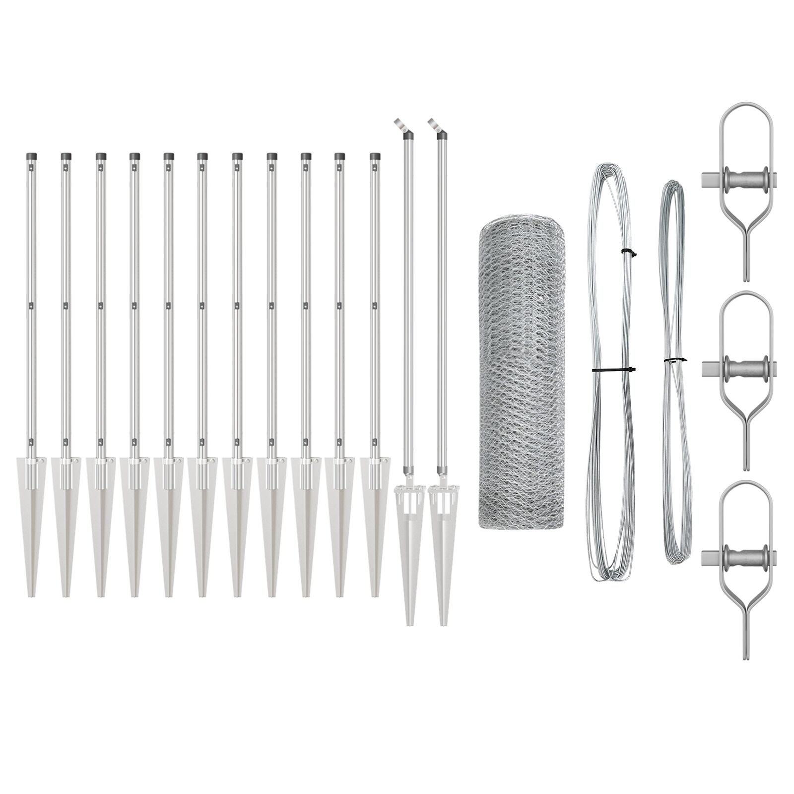 Zaun Set 2er Set Feuerverzinkter Stahl 25 x 1 m Industrie