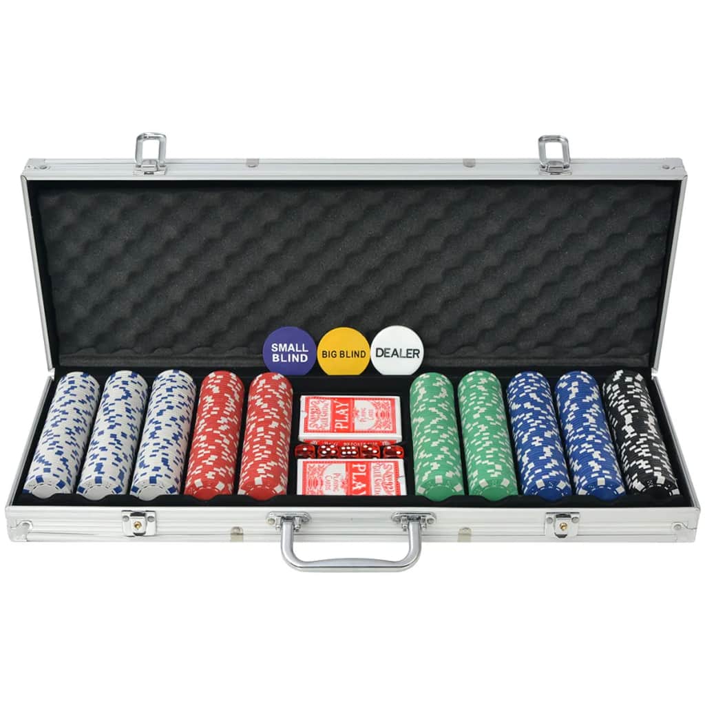 Poker Set mit 500 Chips Aluminium Poker Set mit 500 Chips Aluminium