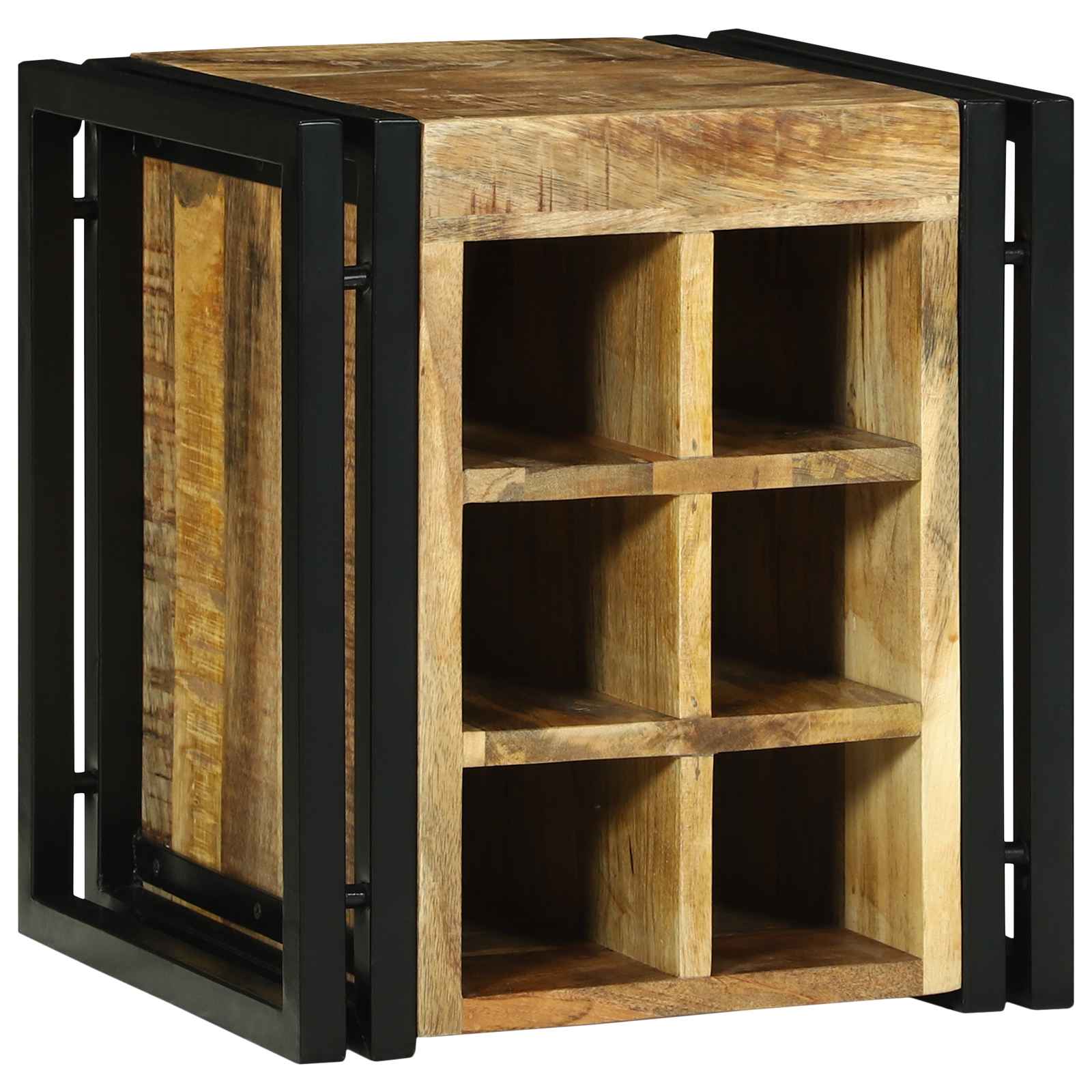 Weinregal 34,5 x 35 x 39 cm aus massivem rohen Mango Weinregal 34,5 x 35 x 39 cm aus massivem rohen Mango