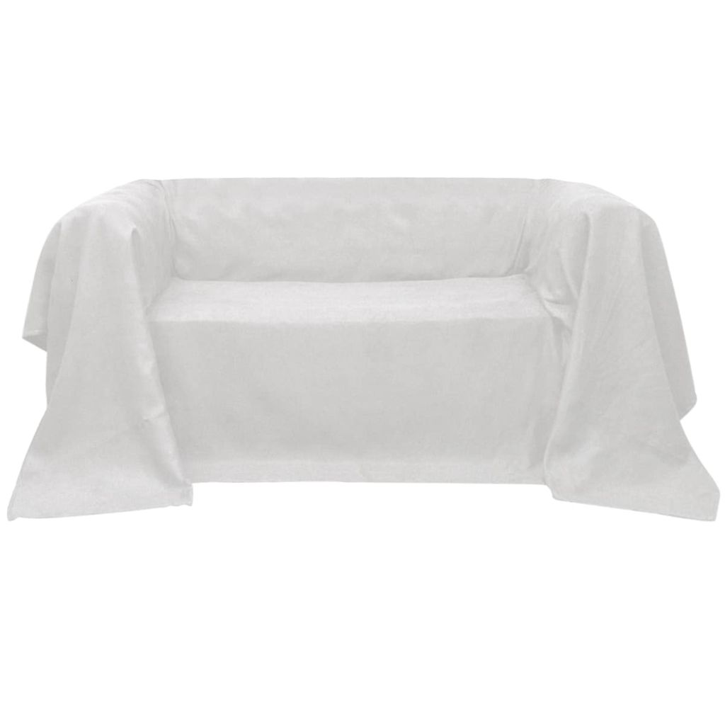 Micro-Suede Sofaüberwurf Tagesdecke Creme 140 x 210 cm Micro-Suede Sofaüberwurf Tagesdecke Creme 140 x 210 cm