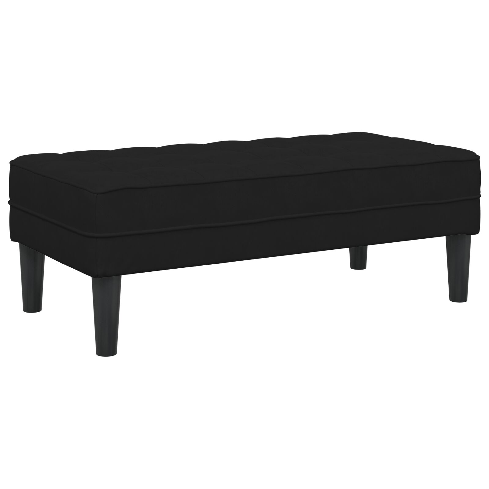 Bank Schwarz 113x57x39 cm Samt Bank Schwarz 113x57x39 cm Samt
