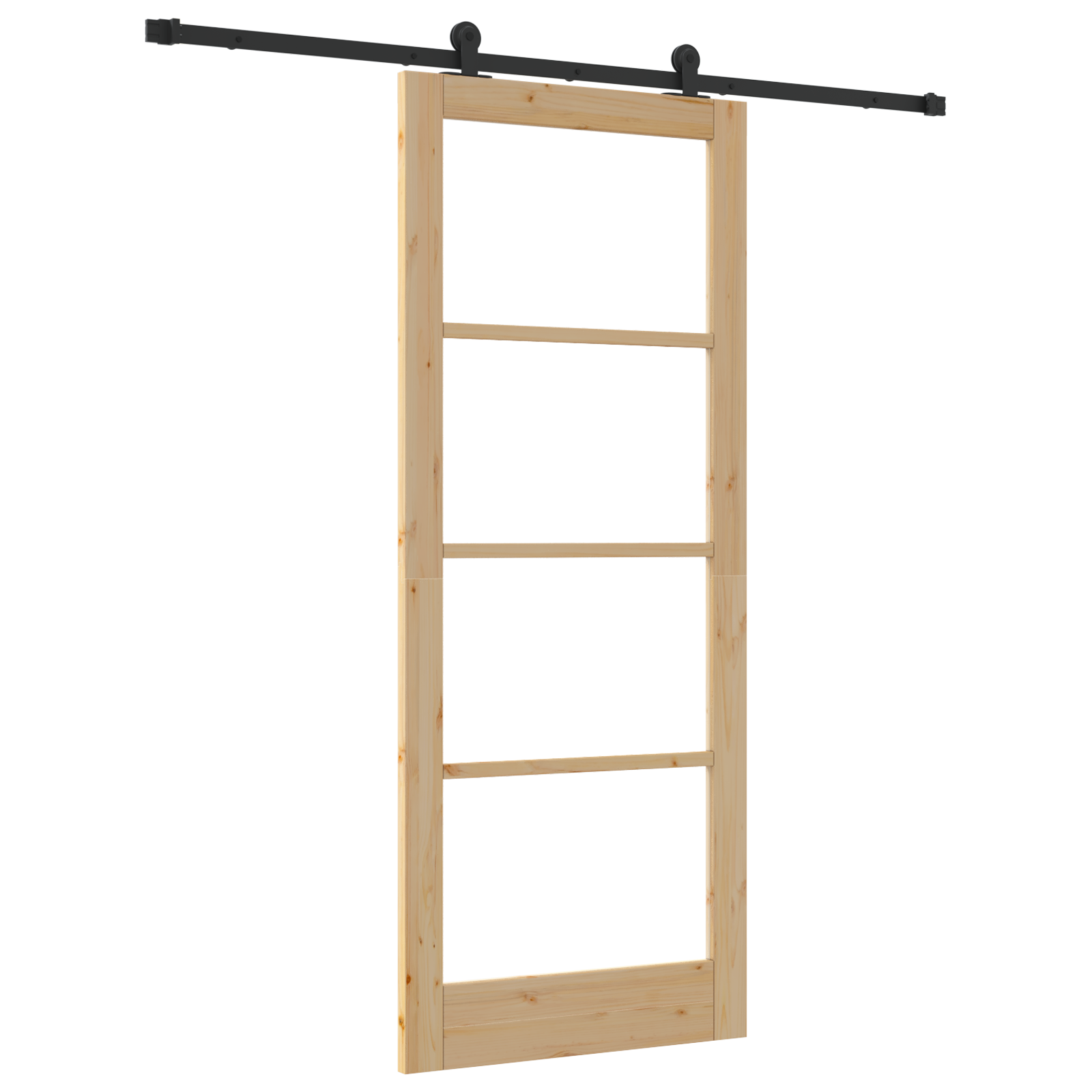 Schiebetür mit Hardware-Set 'ORKDAL'Massivholz & Glas Schiebetür mit Hardware-Set 'ORKDAL'Massivholz & Glas