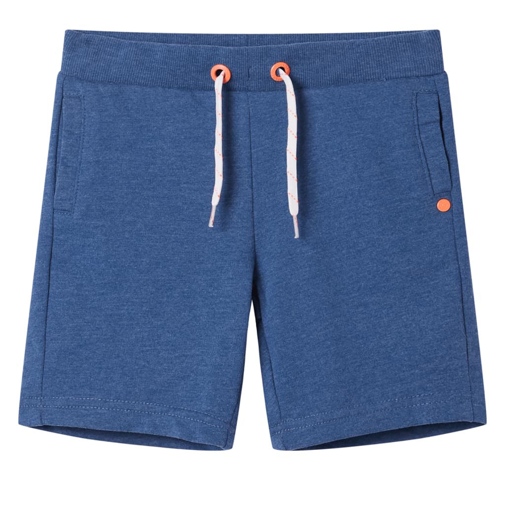 Kindershorts mit Kordelzug Dunkelblau Melange 140 Kindershorts mit Kordelzug Dunkelblau Melange 140