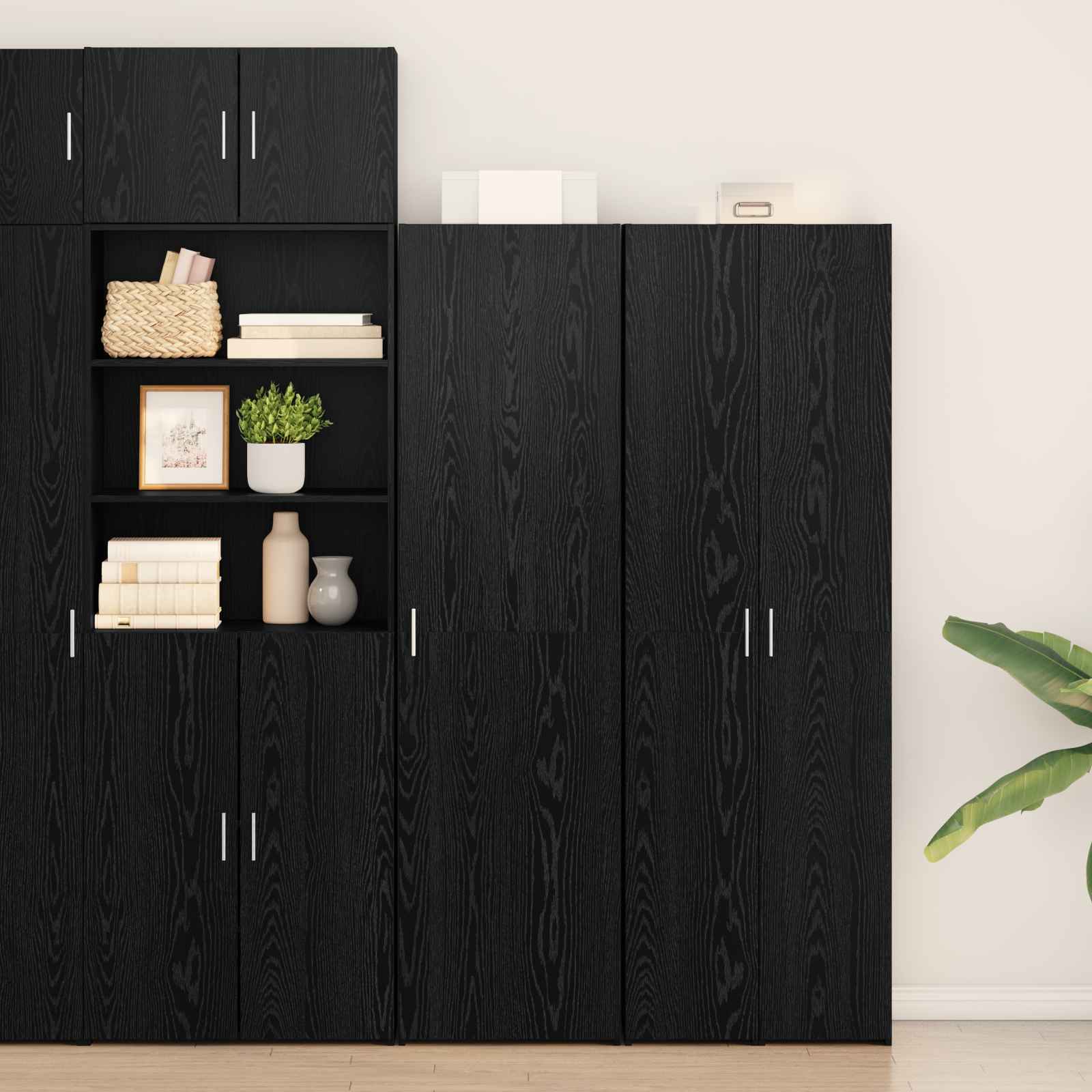 Highboard Schwarze Eiche 50x42.5x185 cm