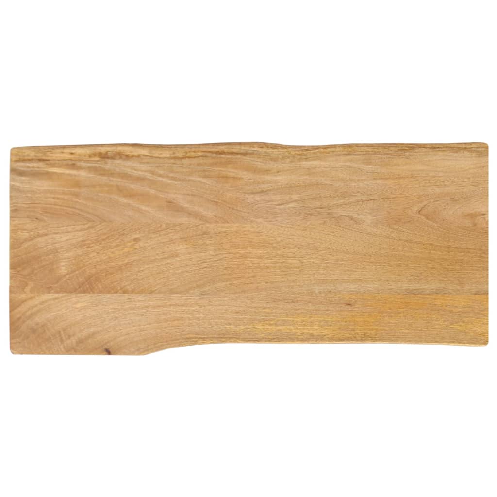 Tischplatte mit Baumkante 100x40x2,5 cm Massivholz Mango Tischplatte mit Baumkante 100x40x2,5 cm Massivholz Mango