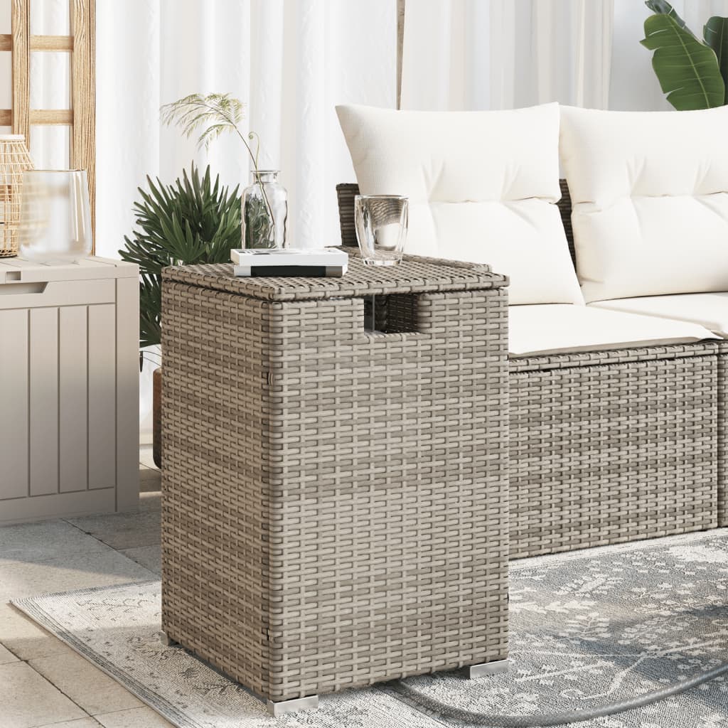 Propan-Tank-Verstecktisch Grau 40x40x60 cm Poly Rattan Propan-Tank-Verstecktisch Grau 40x40x60 cm Poly Rattan