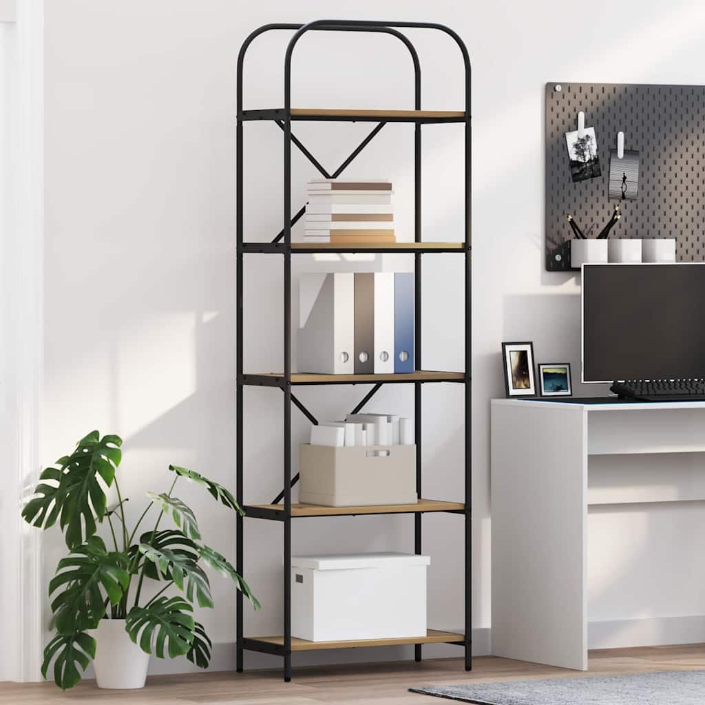 Regal Eiche handwerklich 60 x 30 x 183 cm Holzwerkstoff