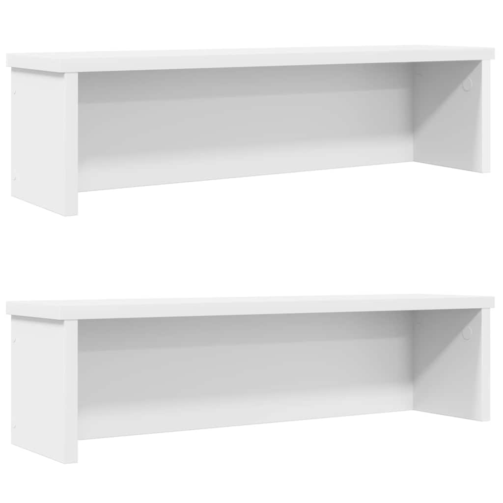 Küchenregale Stapelbar 2 Stk. Weiß 50x15x16 cm Küchenregale Stapelbar 2 Stk. Weiß 50x15x16 cm