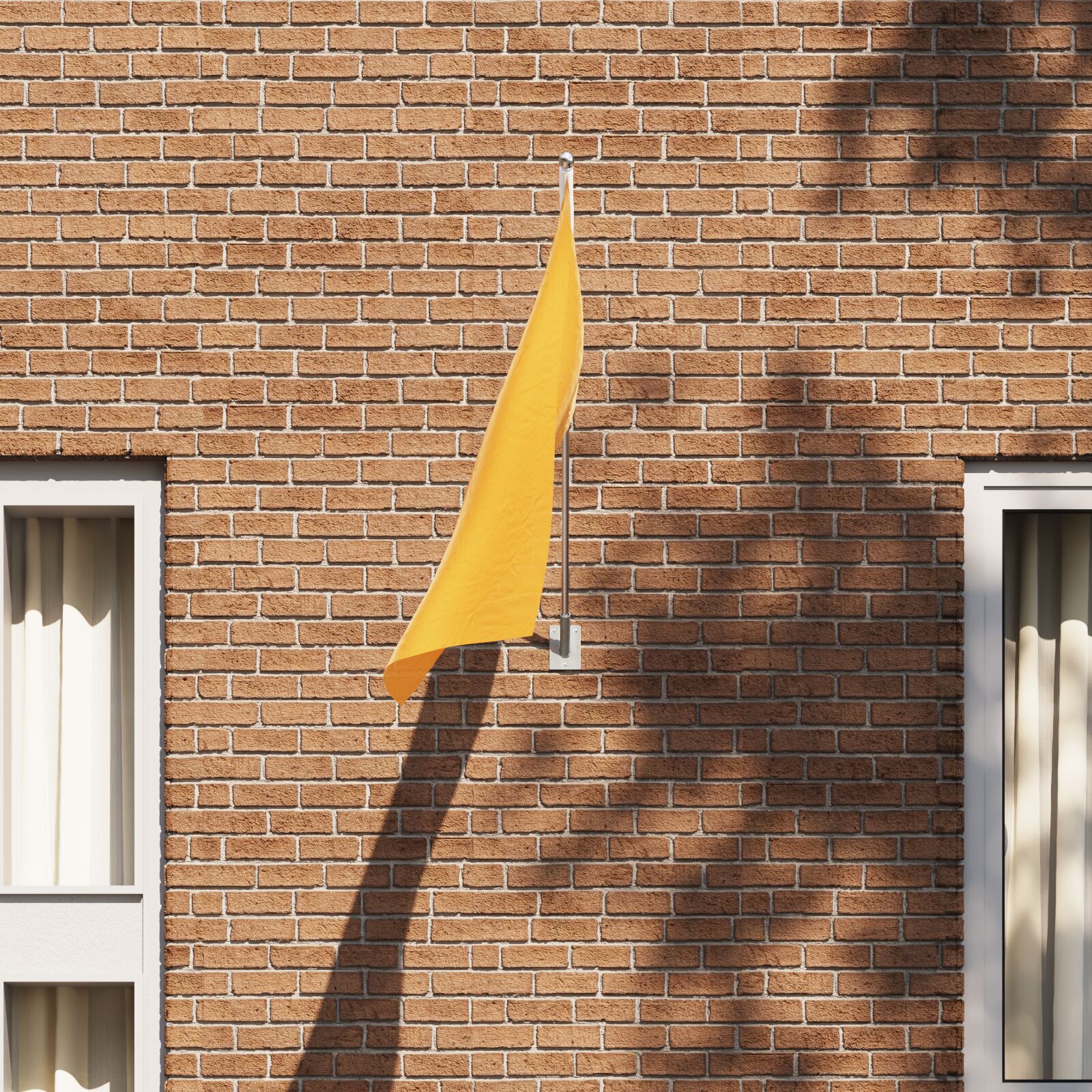 vidaXL Fahnenhalter für 1 Flagge, Wandmontage, Silber, Stahl vidaXL Fahnenhalter für 1 Flagge, Wandmontage, Silber, Stahl