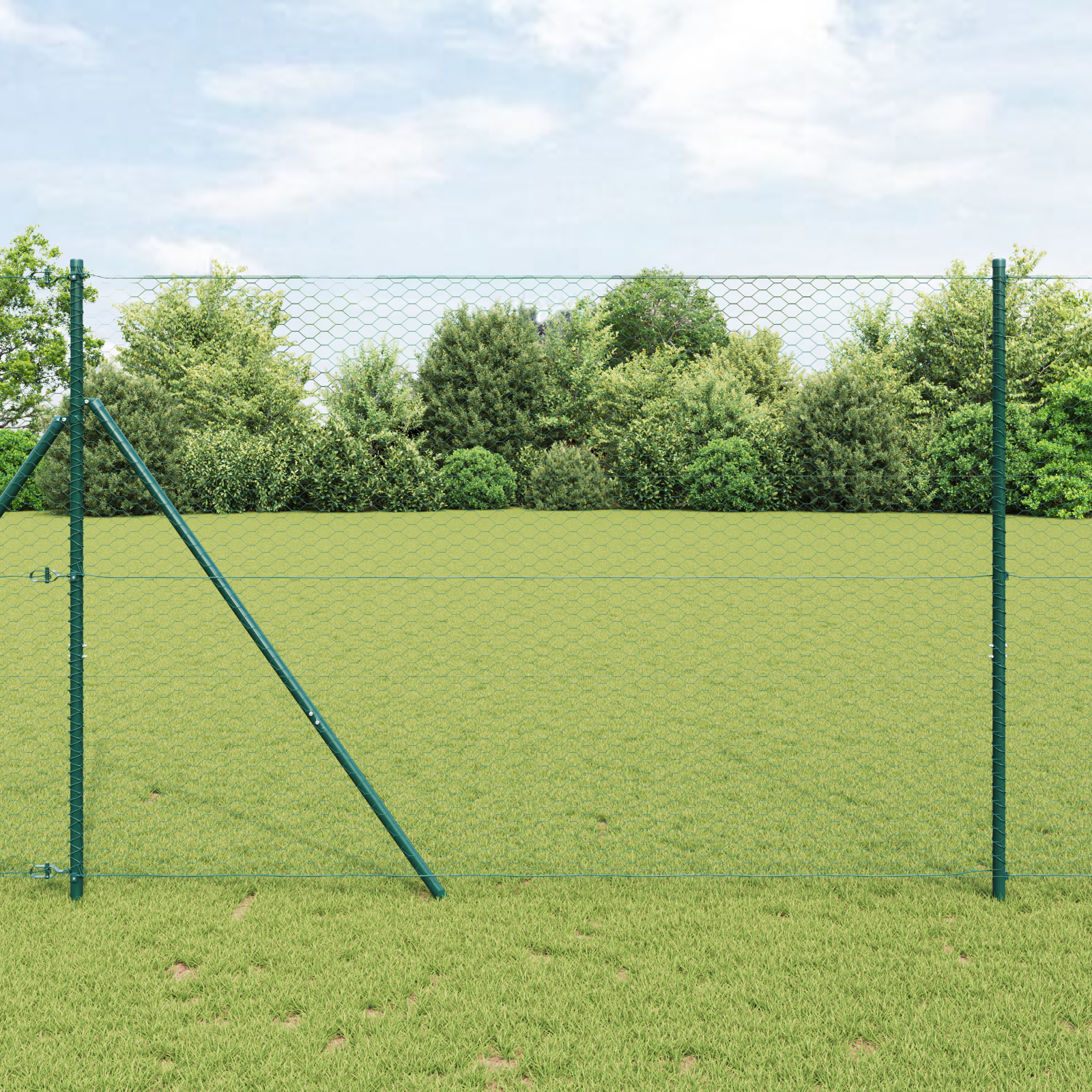 Sechseckzaun Grün 1,5x50 m Stahl