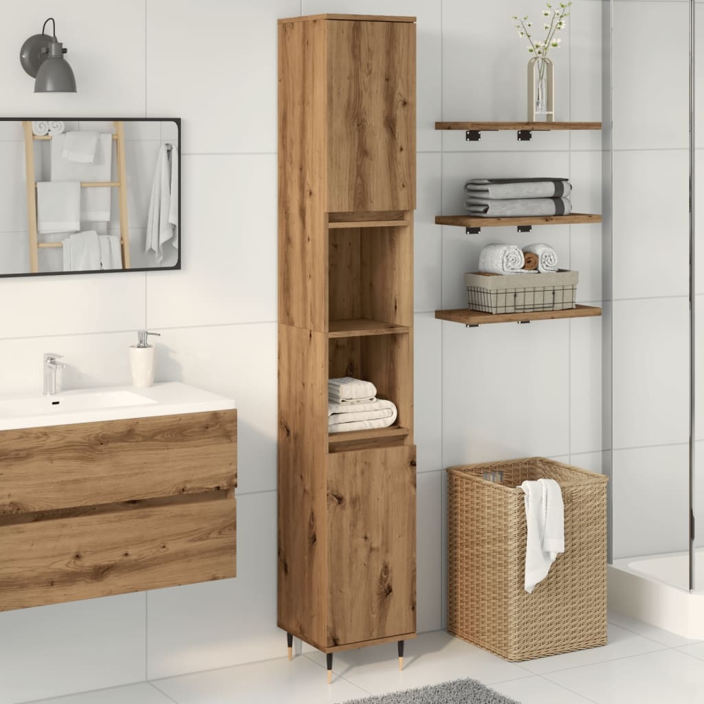 Badschrank Artisan-Eiche 30x30x190 cm Holzwerkstoff Badschrank Artisan-Eiche 30x30x190 cm Holzwerkstoff