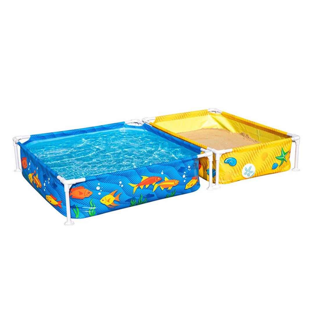 Bestway Kinder-Hartplastikpool mit Sandkasten 213x122x30,5 cm +2 Jahre Garten 00561 Bestway Kinder-Hartplastikpool mit Sandkasten 213x122x30,5 cm +2 Jahre Garten 00561