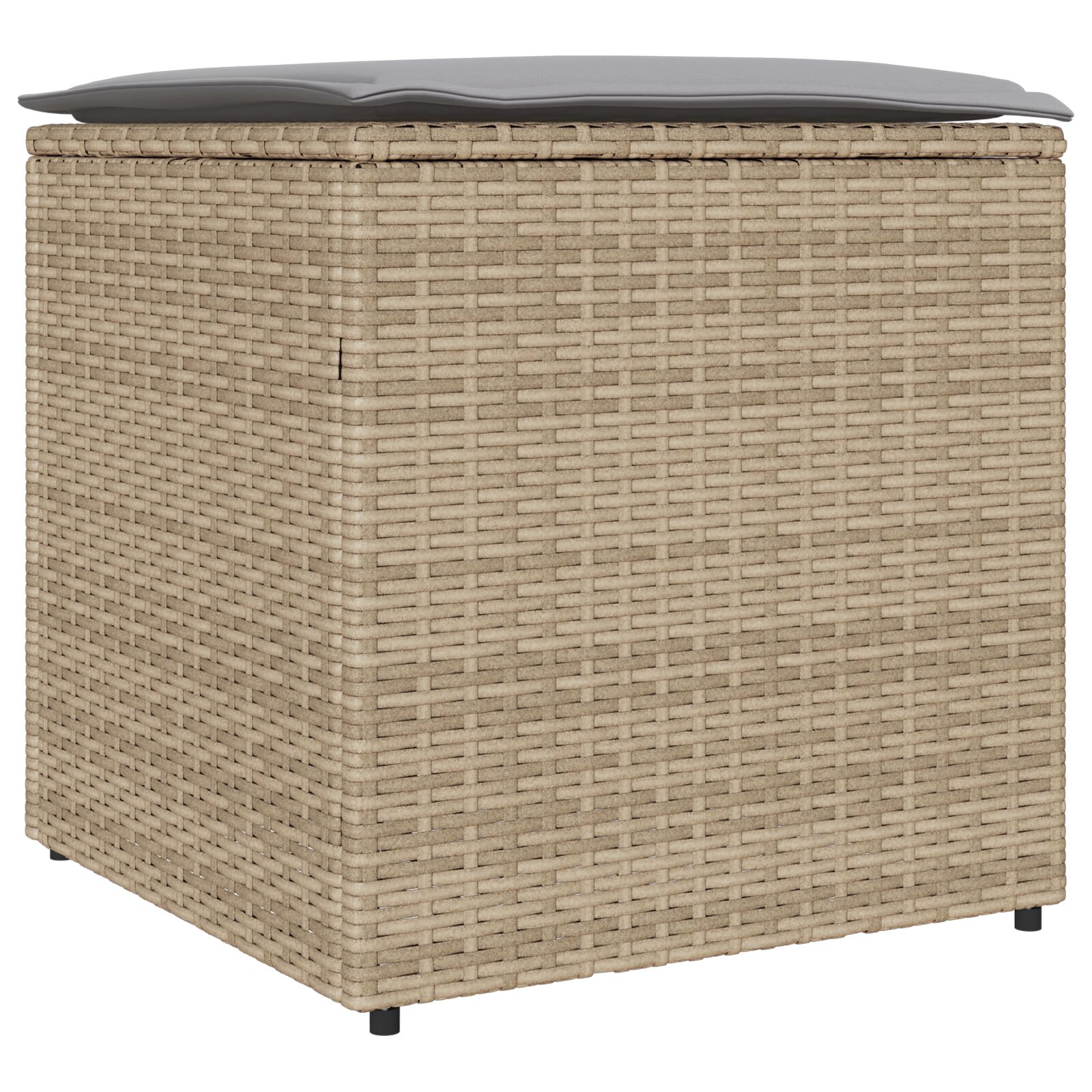 Außenlagerbox Beige Synthetisches Rattan Mittel Außenlagerbox Außenlagerbox Beige Synthetisches Rattan Mittel Außenlagerbox