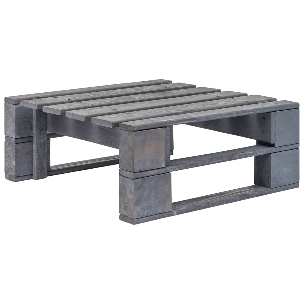 Outdoor-Ottomane Paletten Holz Grau Outdoor-Ottomane Paletten Holz Grau